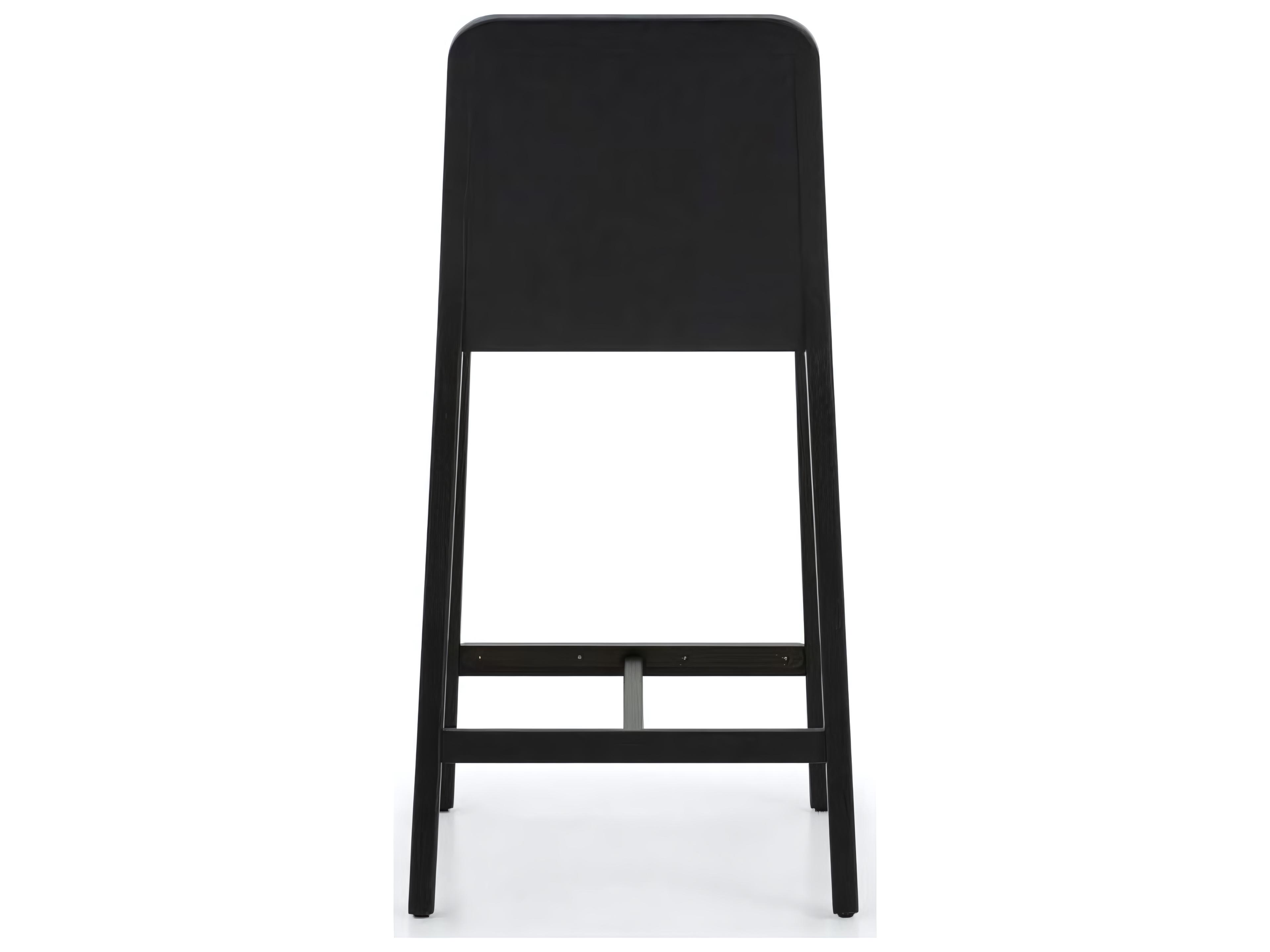 Interlude Home Florent Counter Stool in Matte Black