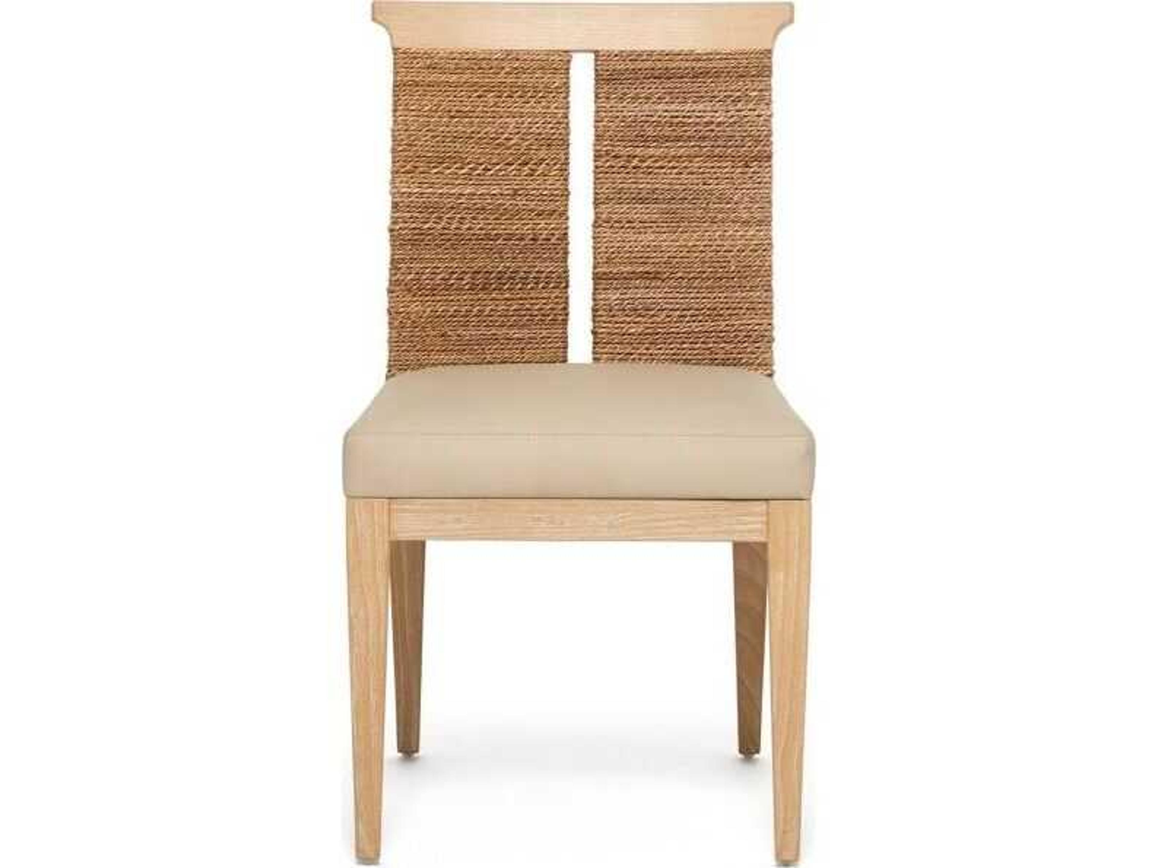 Interlude Home Reed Sungkai Wood Natural Faux Leather Armless Dining Chair