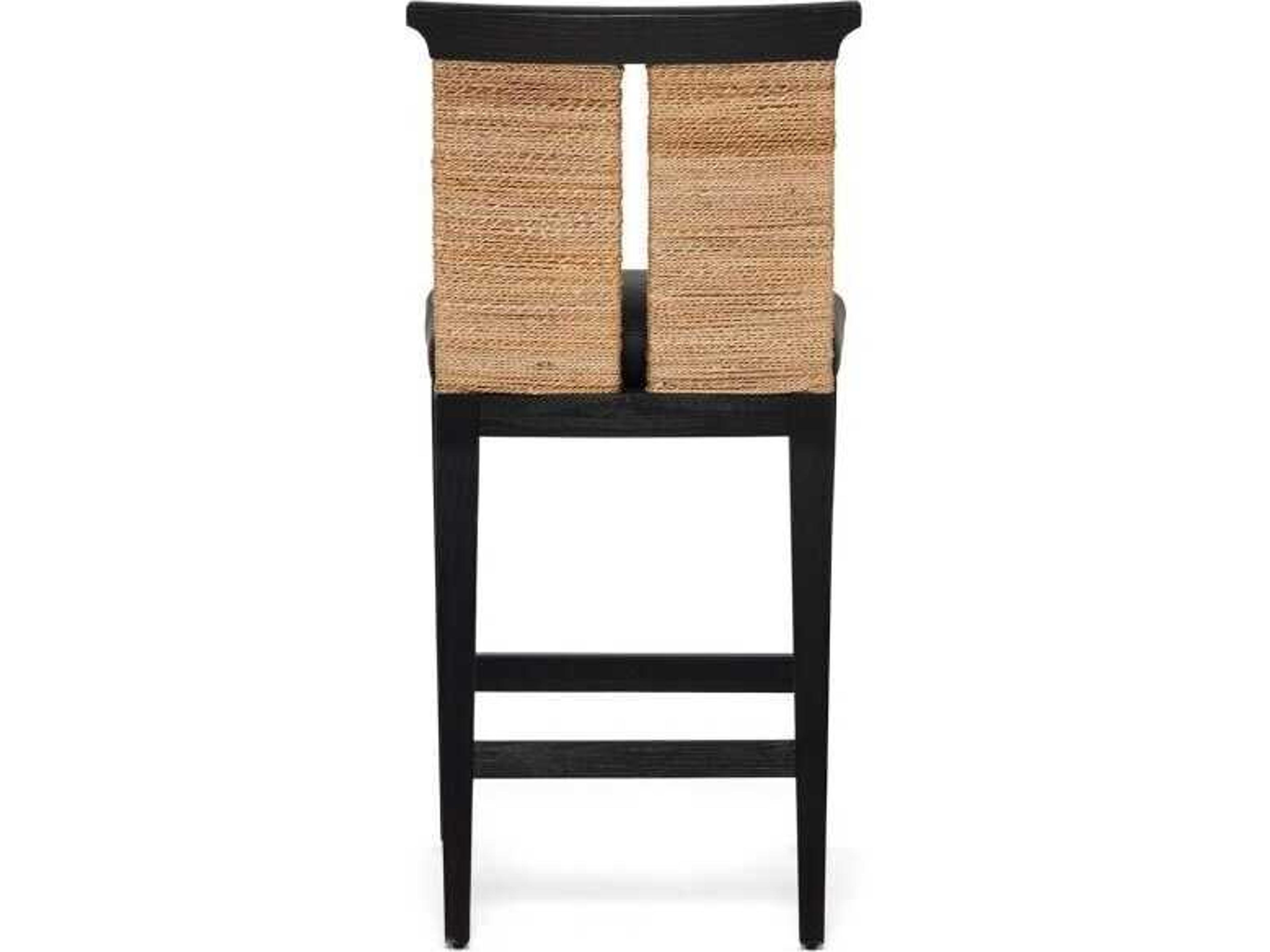 Interlude Home Reed Faux Leather Sungkai Wood Counter Stool