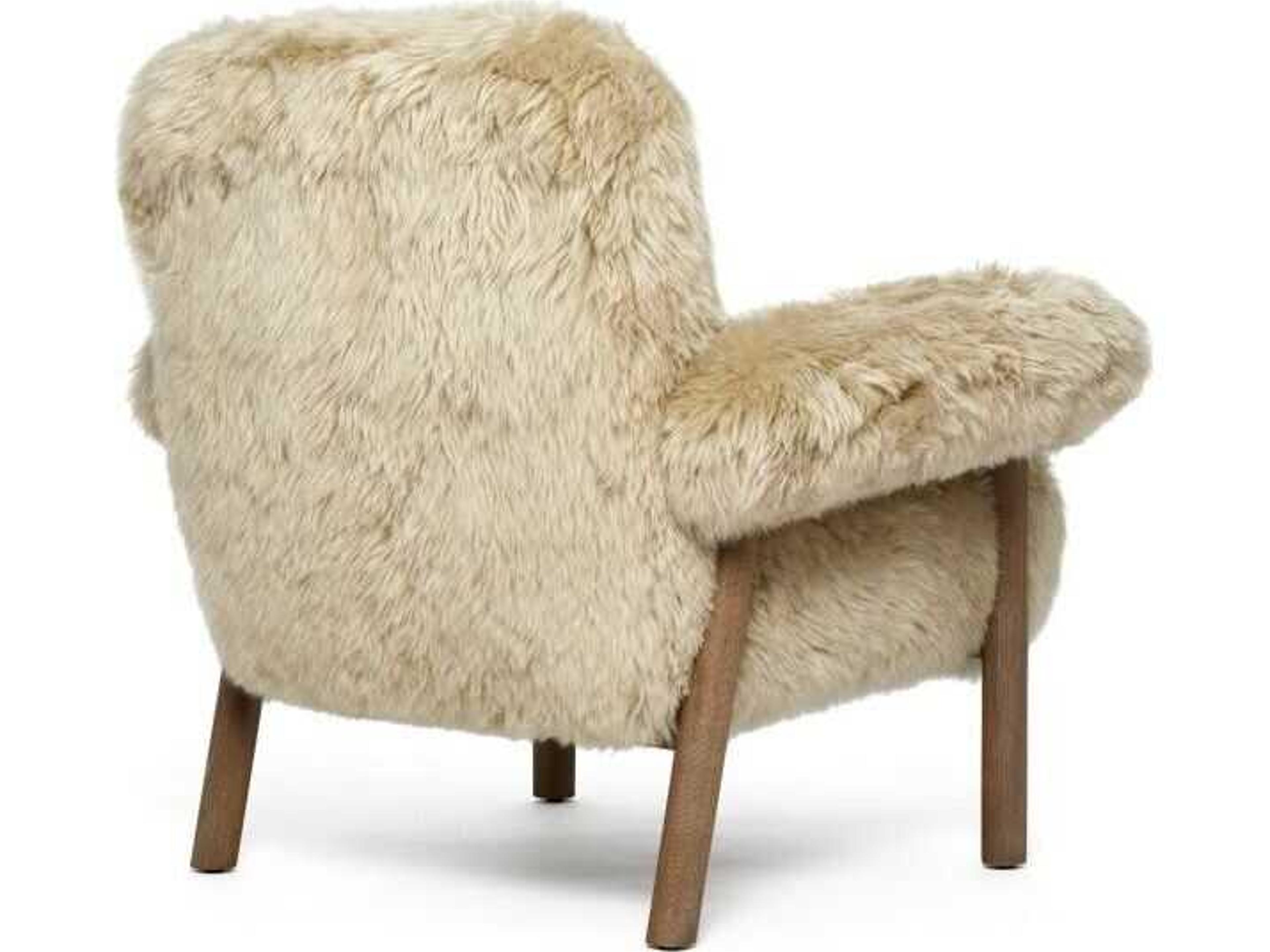 Interlude Home Nolan Tan Fur Accent Chair