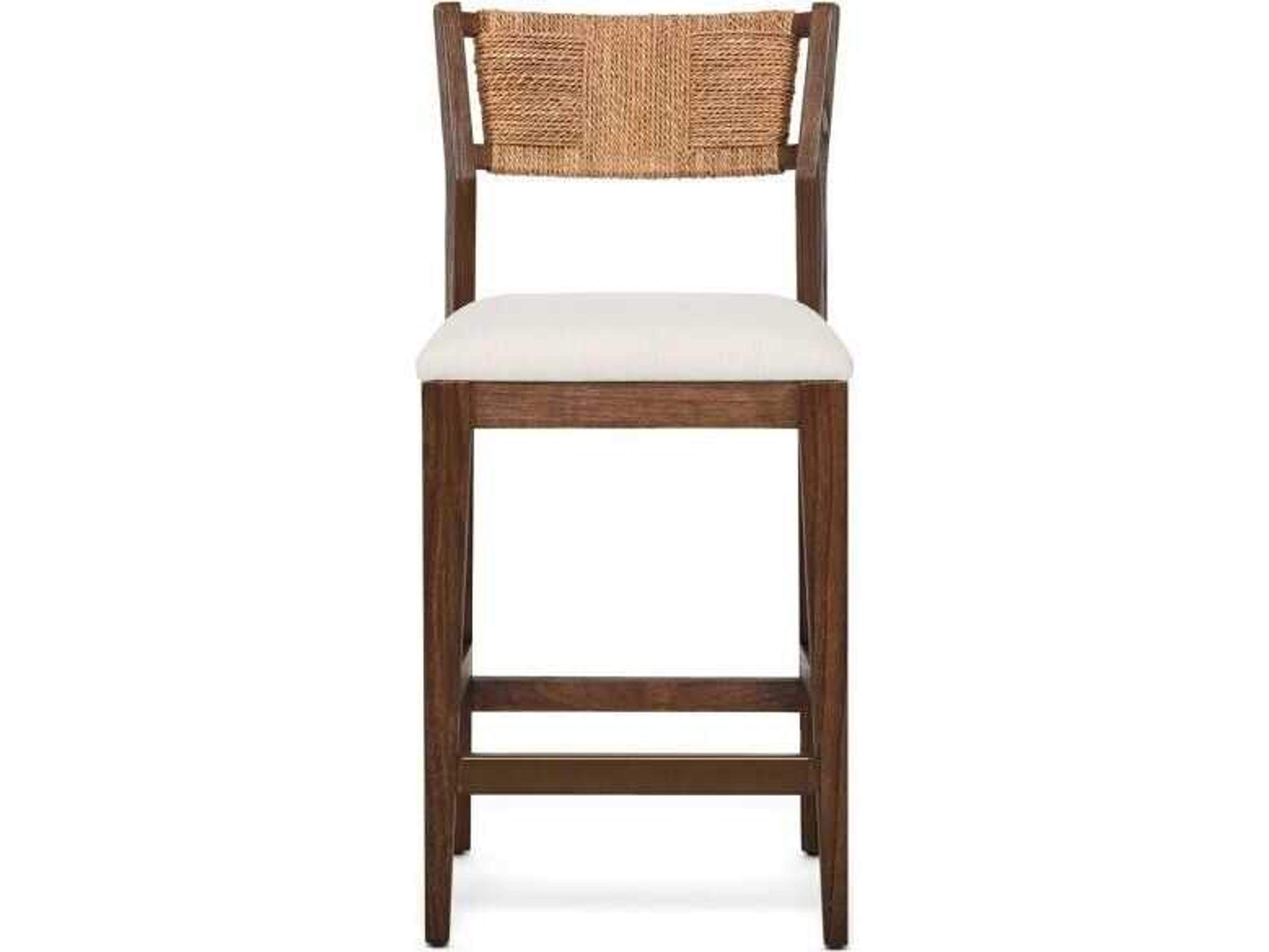 Interlude Home Colony Upholstered Sungkai Wood Counter Stool