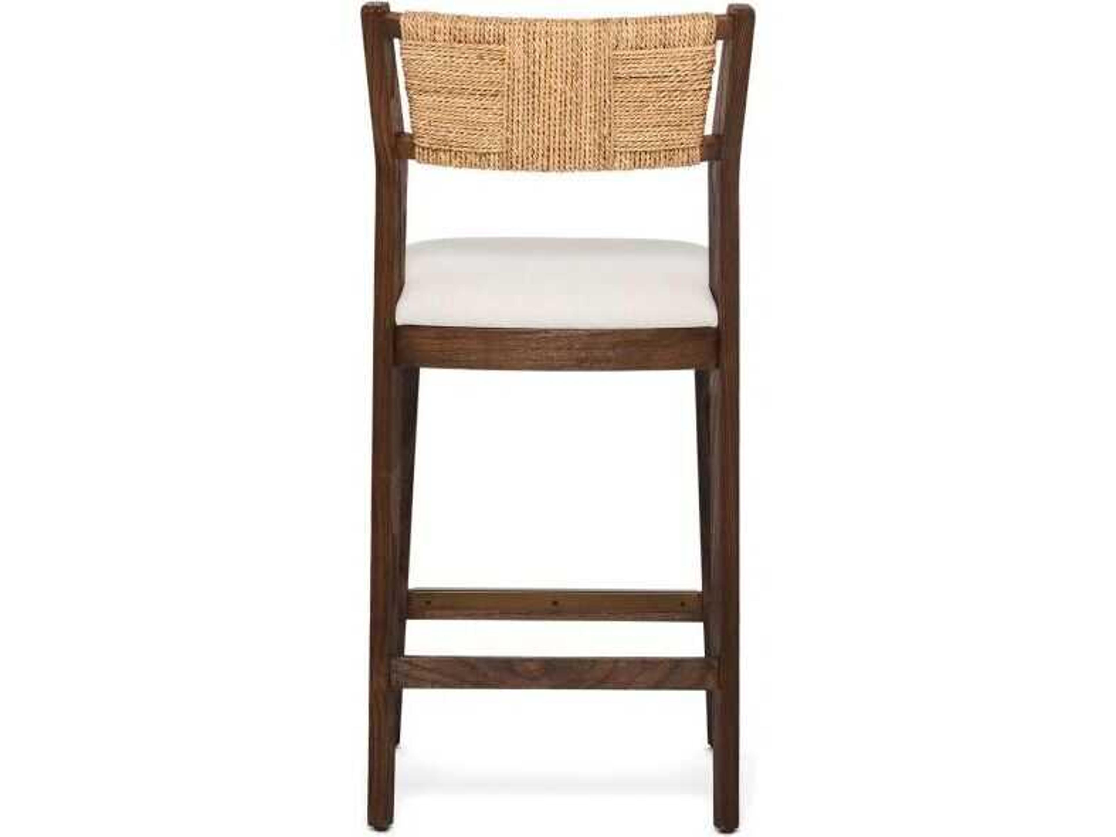 Interlude Home Colony Upholstered Sungkai Wood Counter Stool