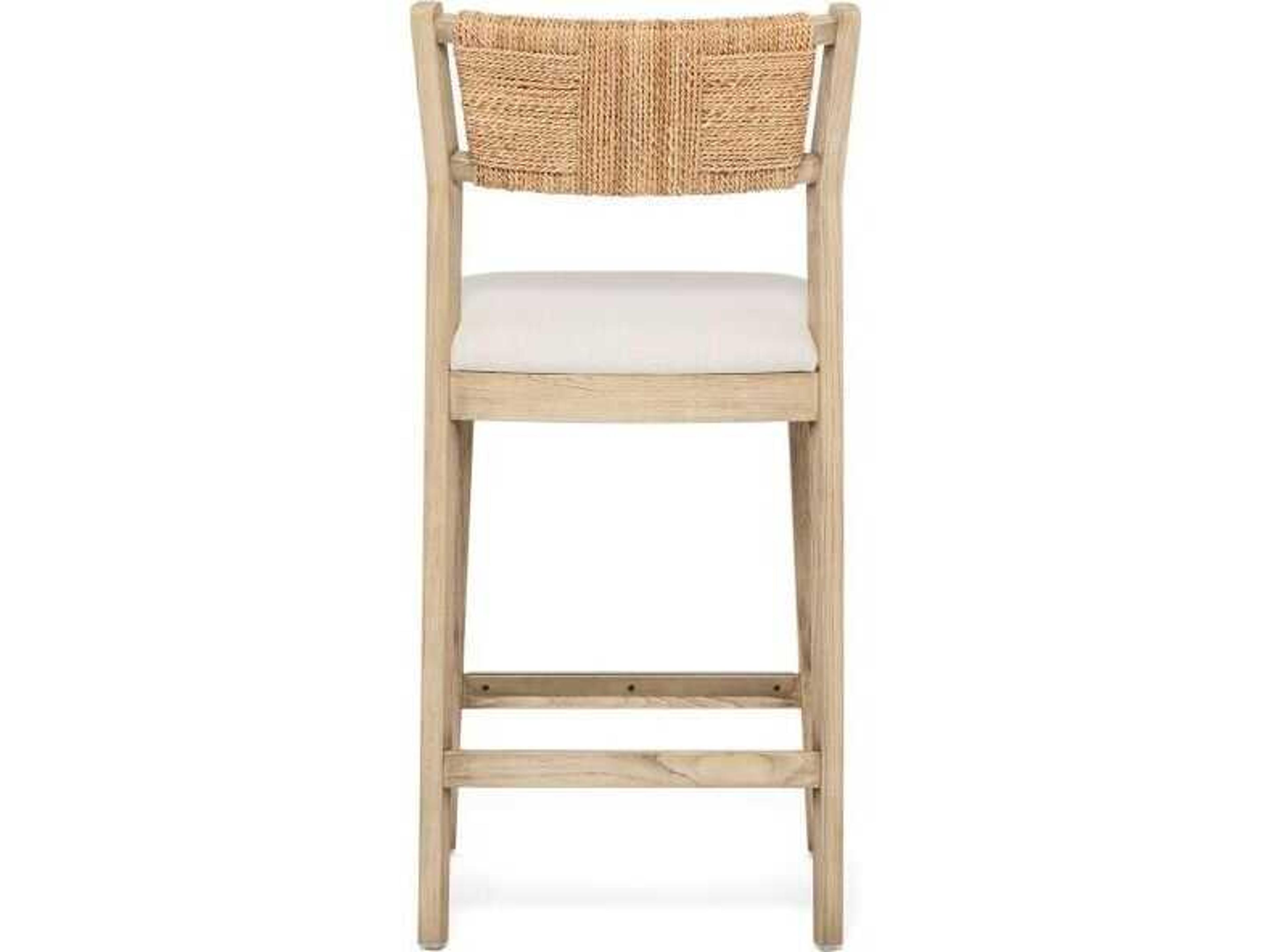 Interlude Home Colony Upholstered Sungkai Wood Counter Stool