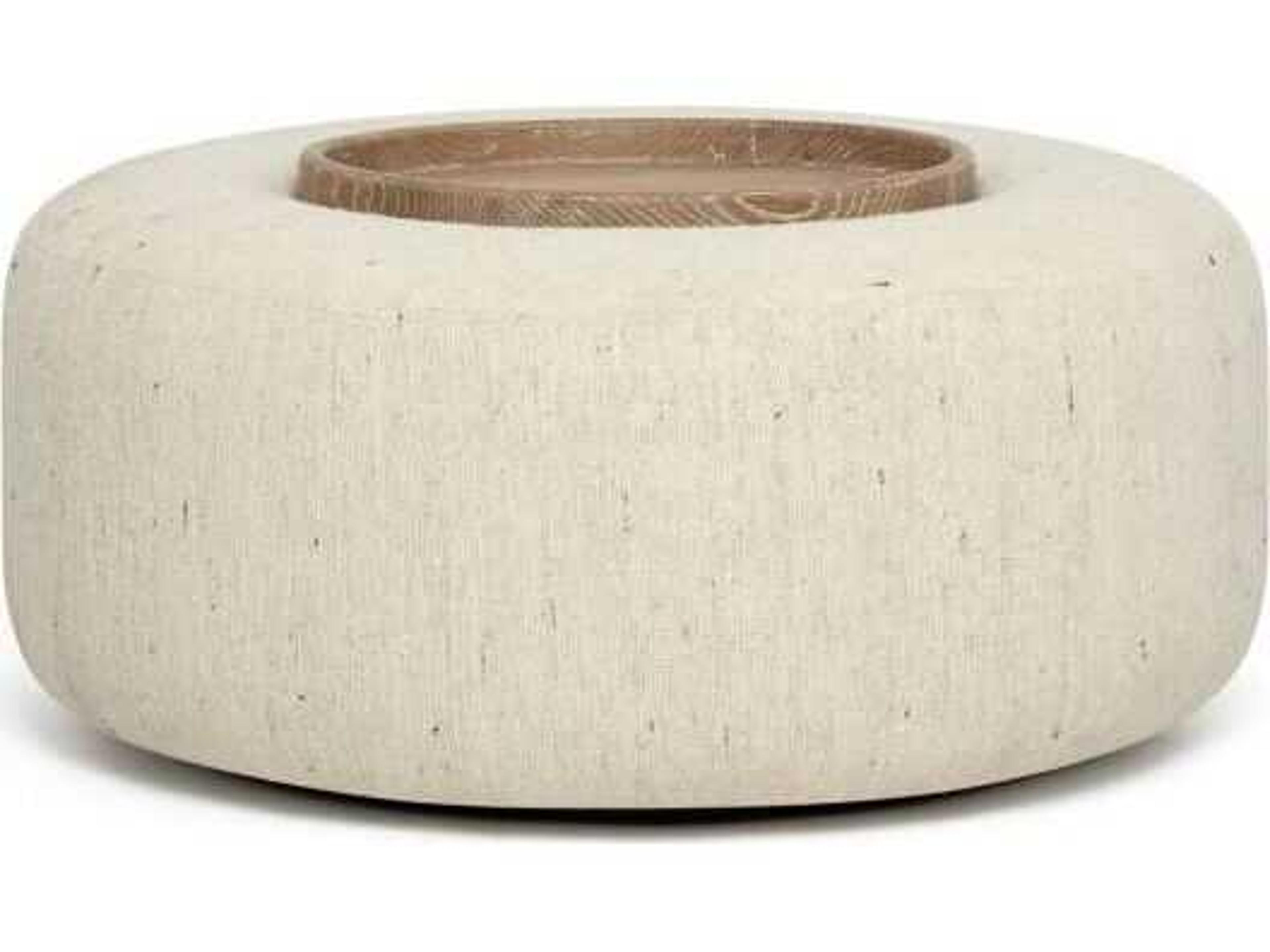 Amelia Coast Autumn Brown Beige Upholstered Ottoman