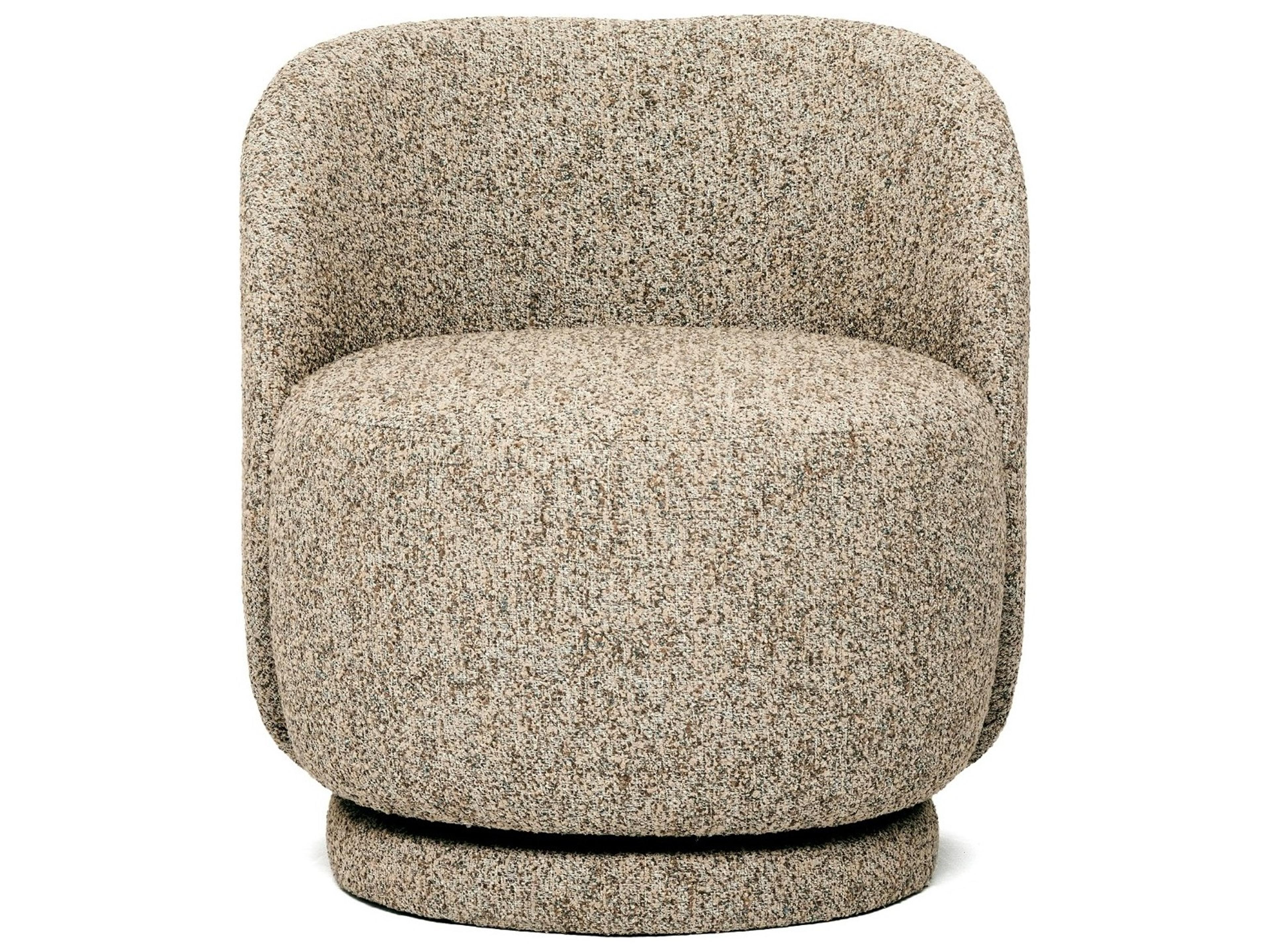 Interlude Home Oslo Swivel Brown Accent Chair