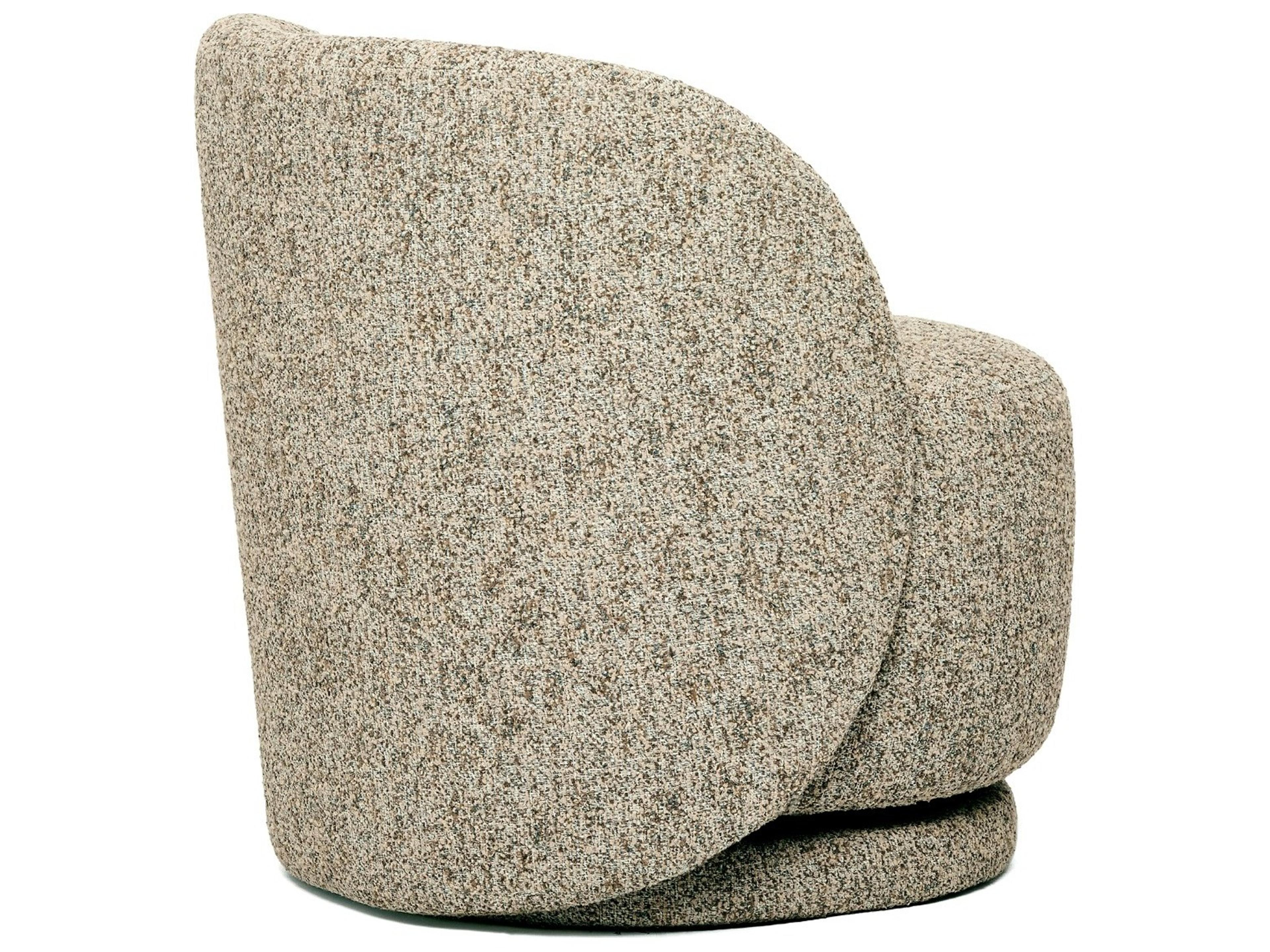 Interlude Home Oslo Swivel Brown Accent Chair