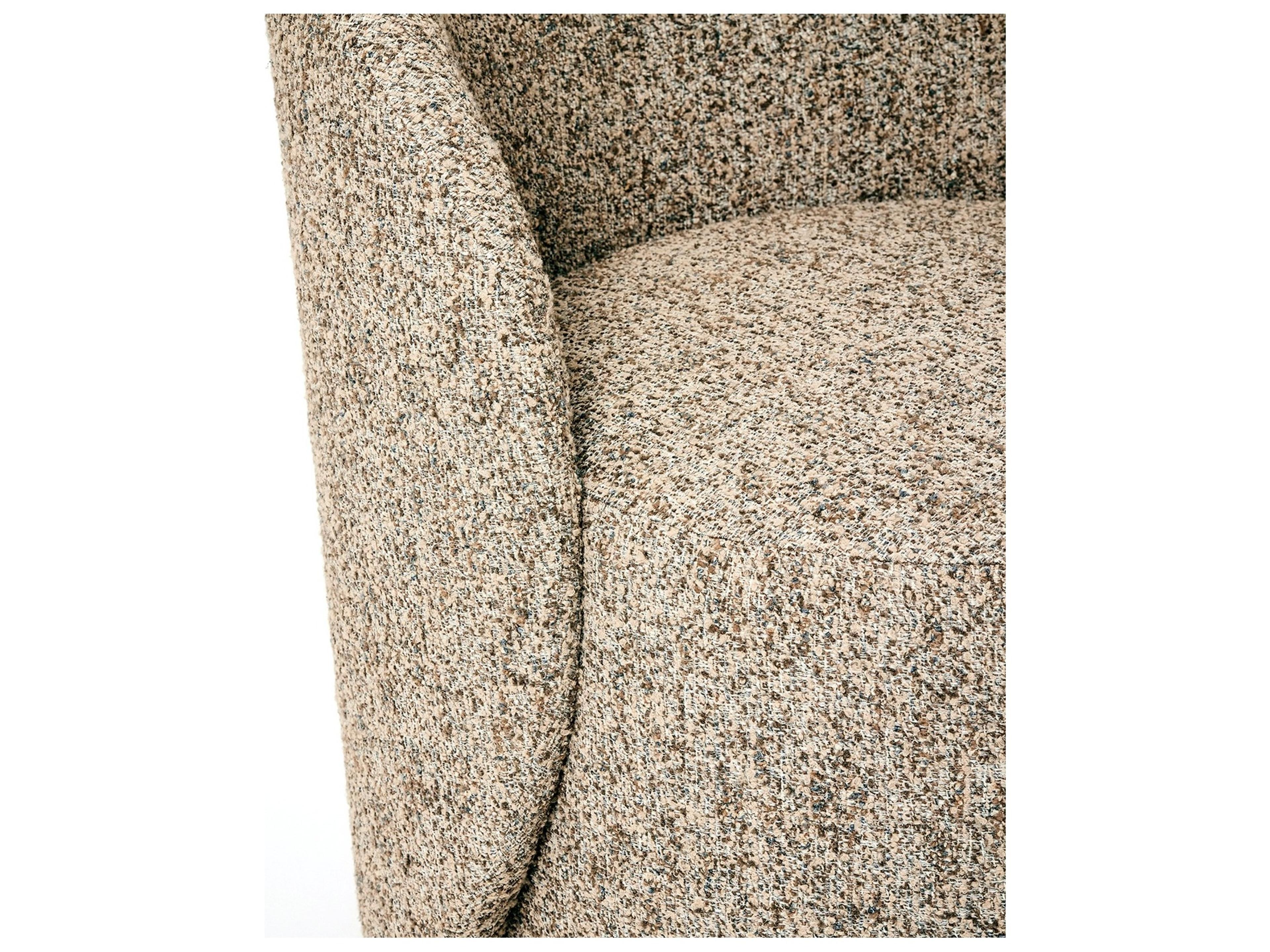 Interlude Home Oslo Swivel Brown Accent Chair