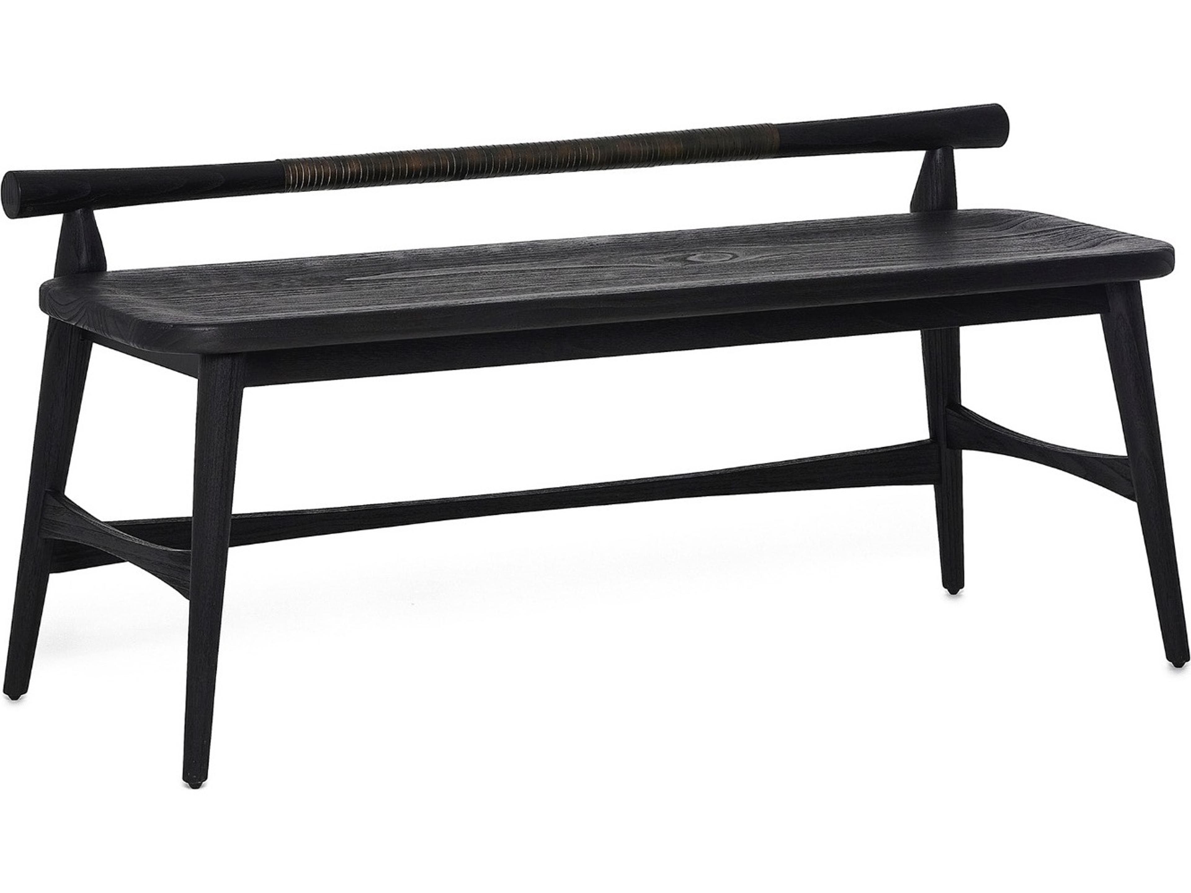 Madeira Matte Black Accent Bench