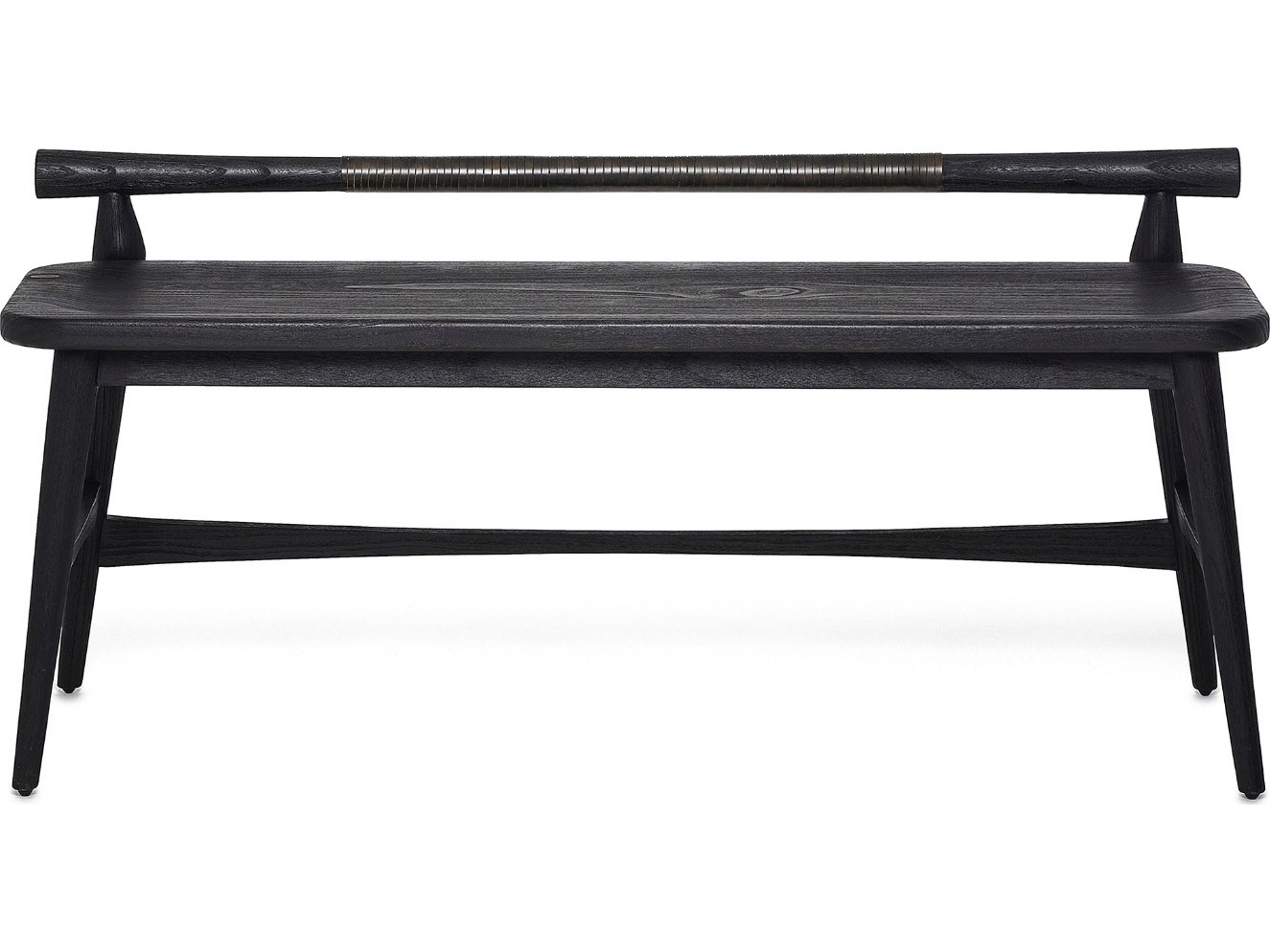 Interlude Home Madeira Matte Black Accent Bench