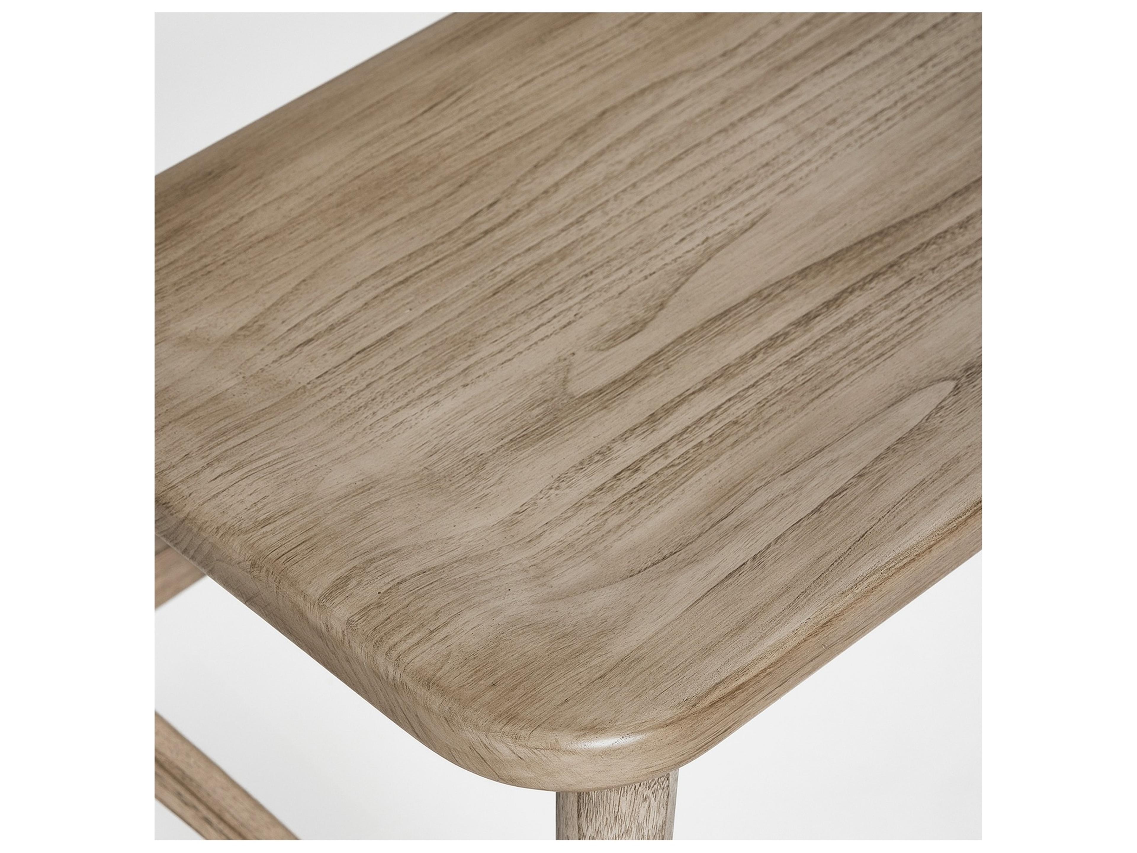 Interlude Home Madeira Washed Taupe Beige Accent Bench