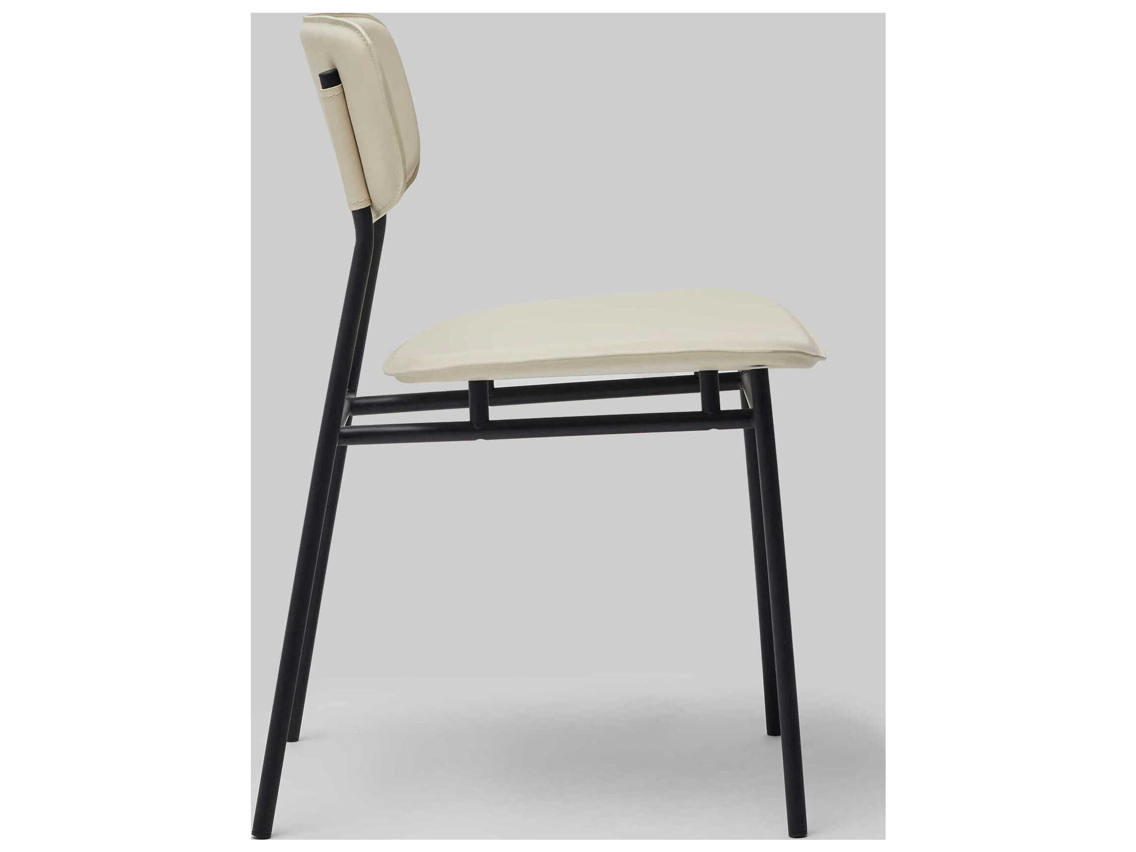 Interlude Home Albert Beige Leather Arm Dining Chair