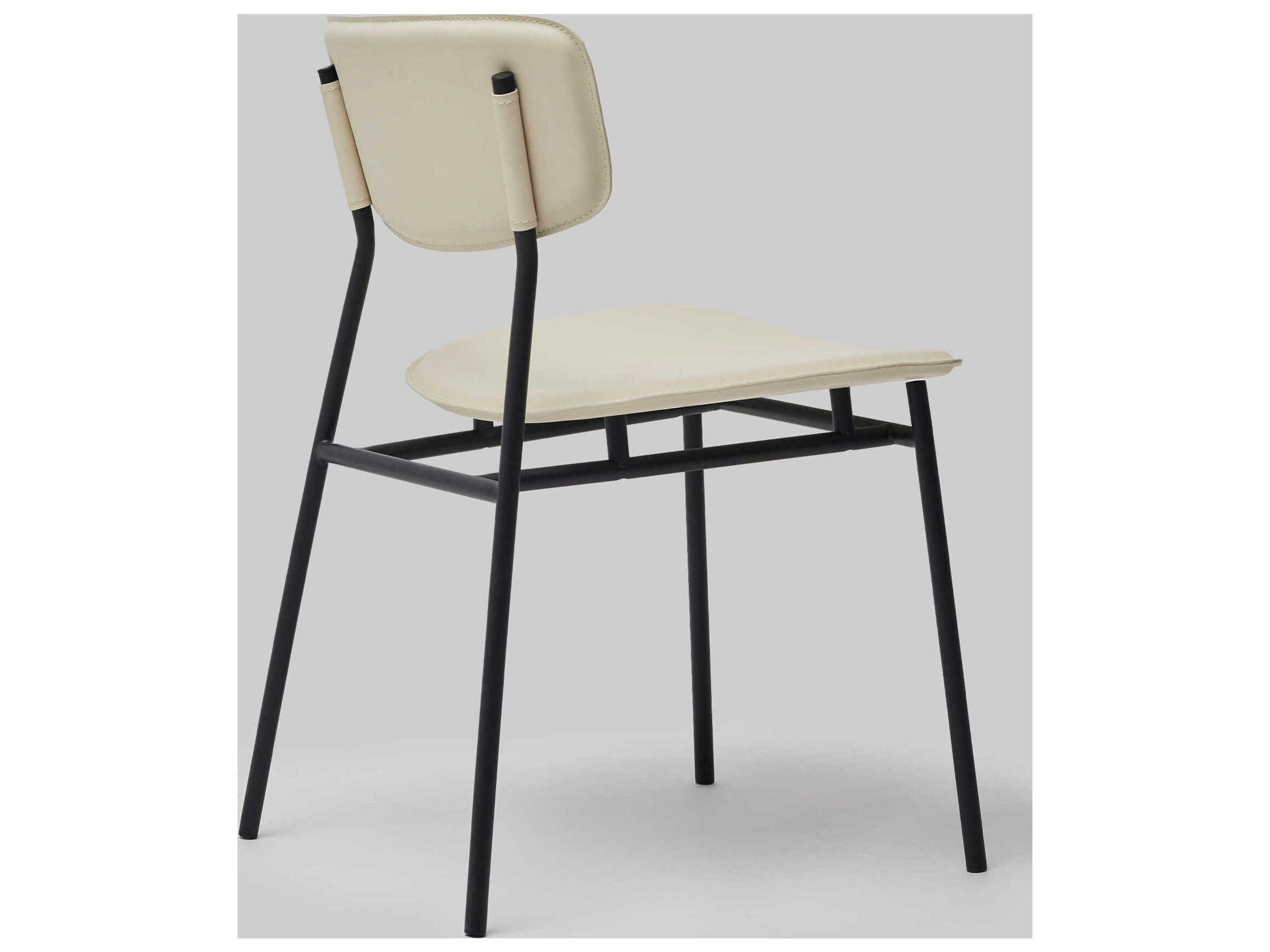 Interlude Home Albert Beige Leather Arm Dining Chair