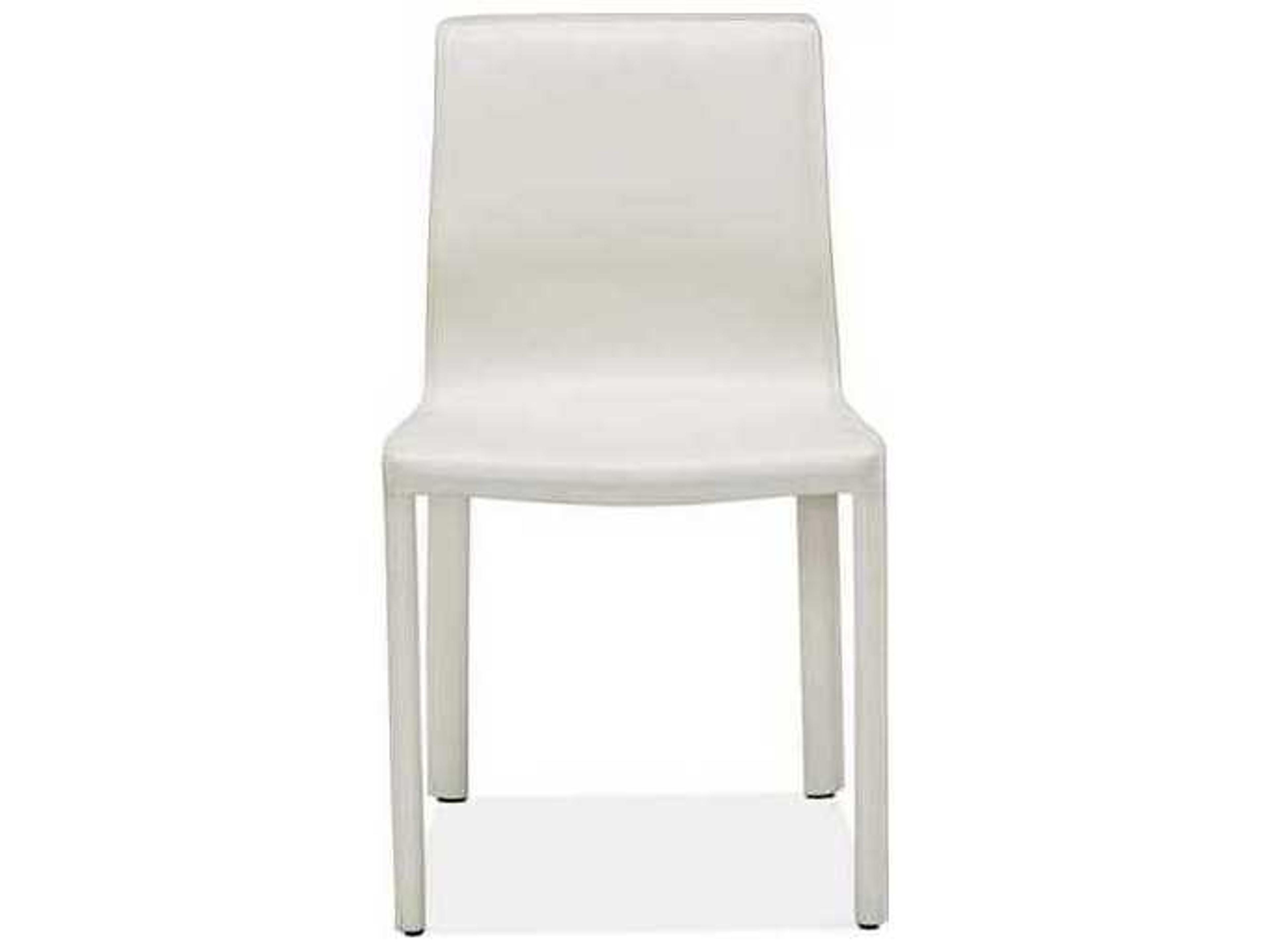 Interlude Home Jada White Leather Side Dining Chair