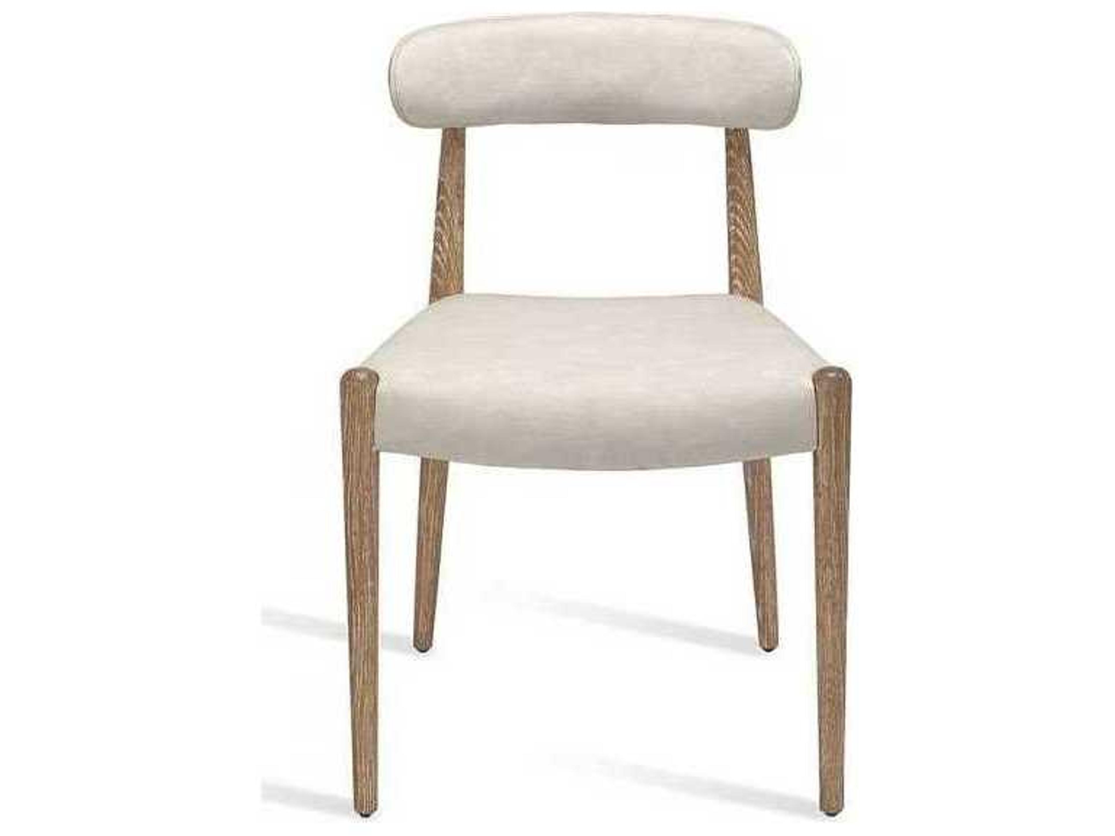 Interlude Home Adeline Oak Wood Beige Side Dining Chair