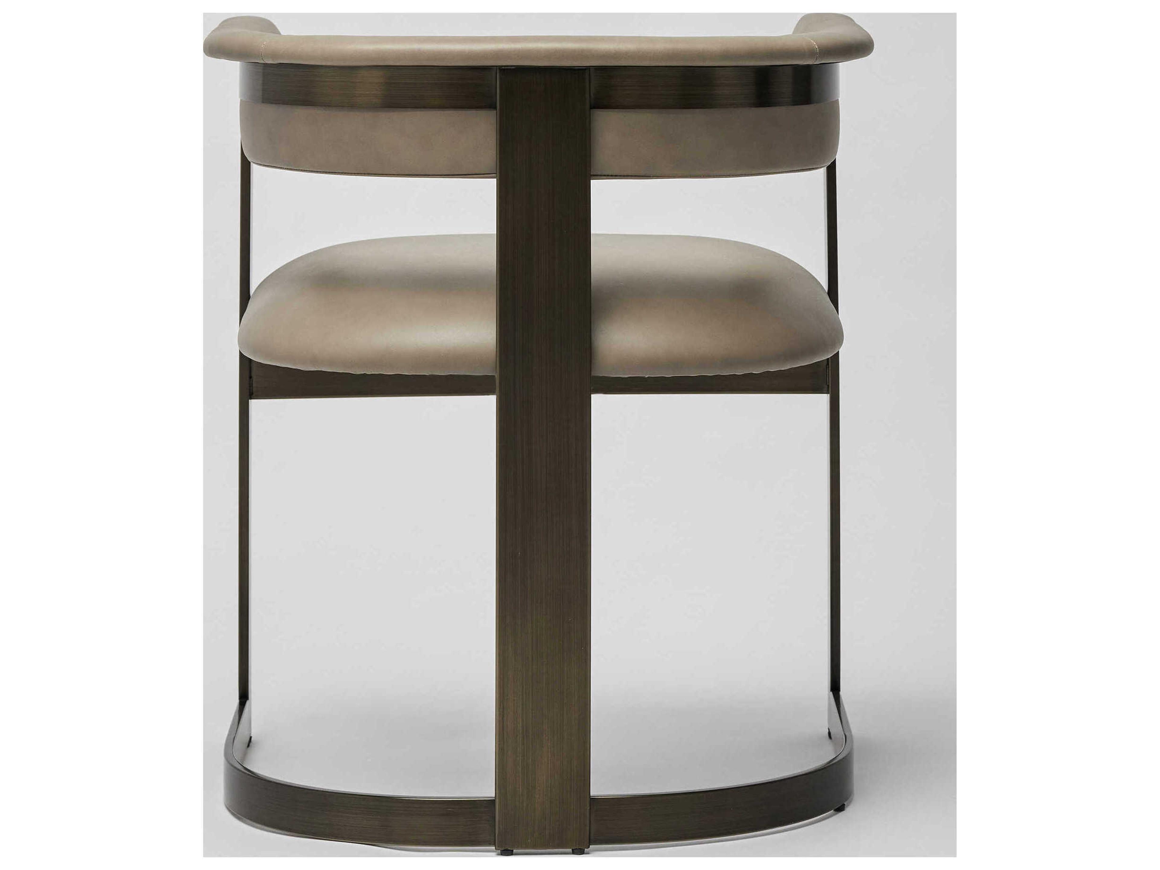 Interlude Home Darcy Gray Leather Arm Dining Chair