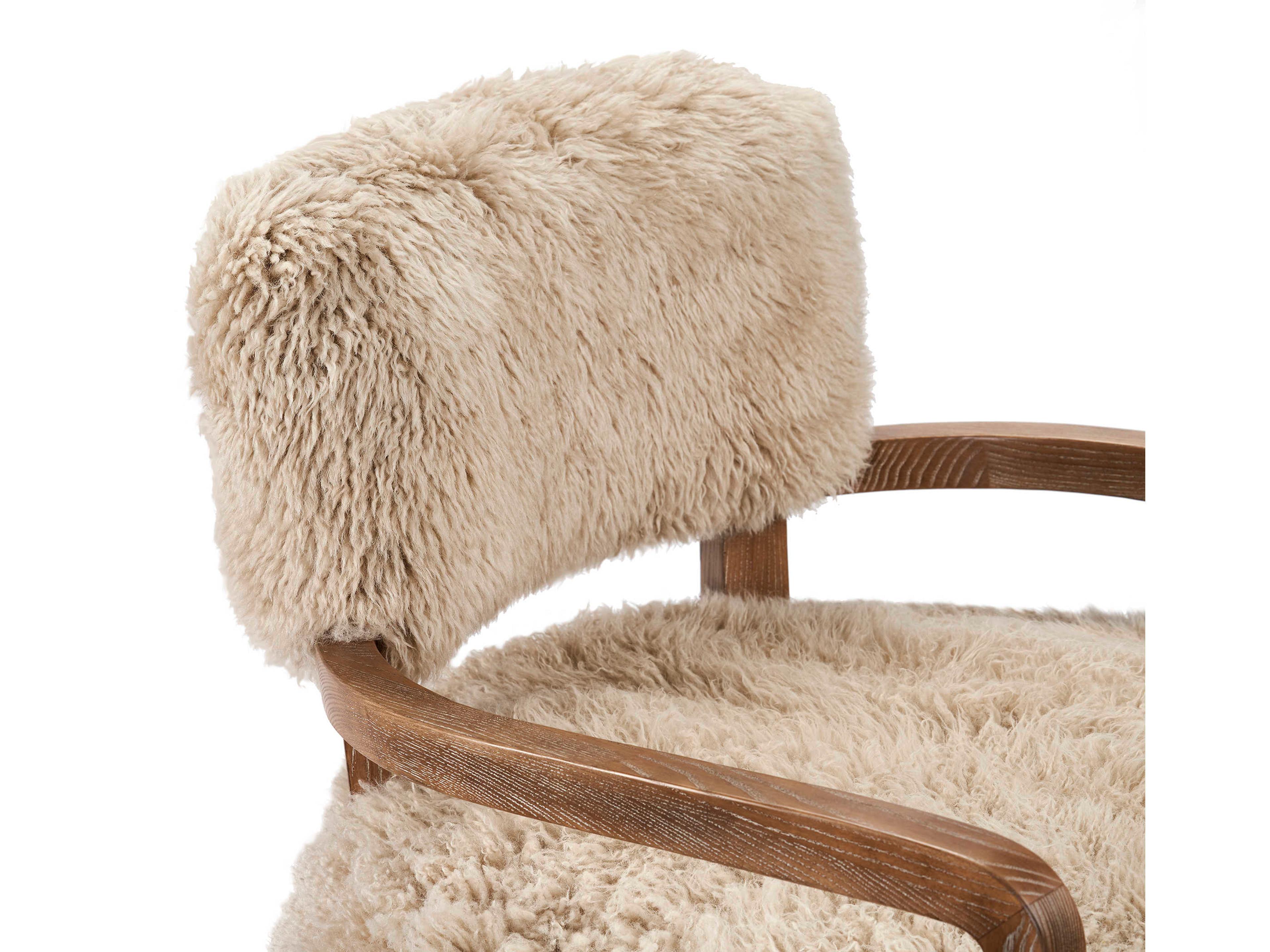 Interlude Home Royce Beige Fabric Accent Chair