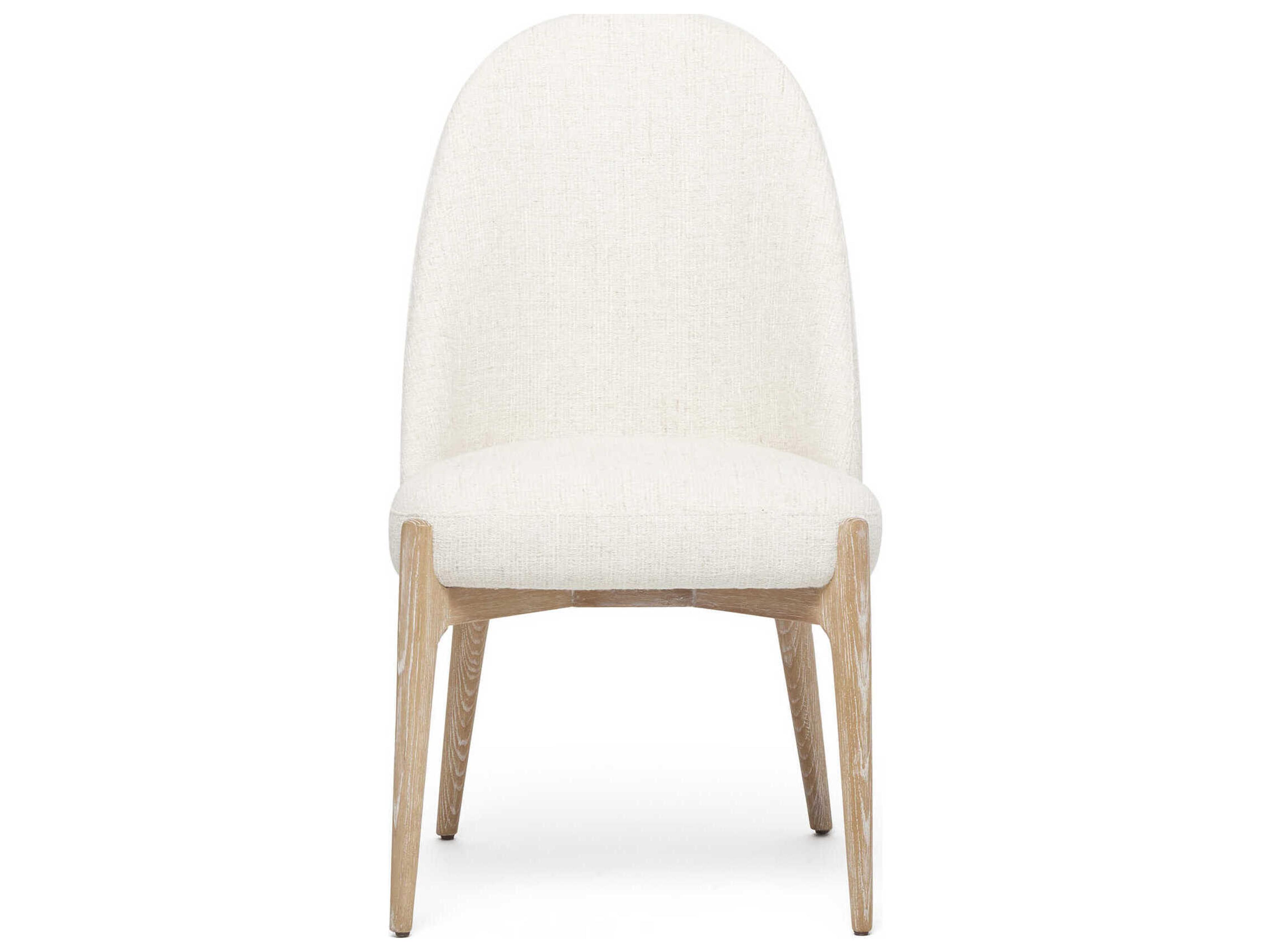 Interlude Home Oakley Ash Wood Beige Upholstered Armless Dining Chair