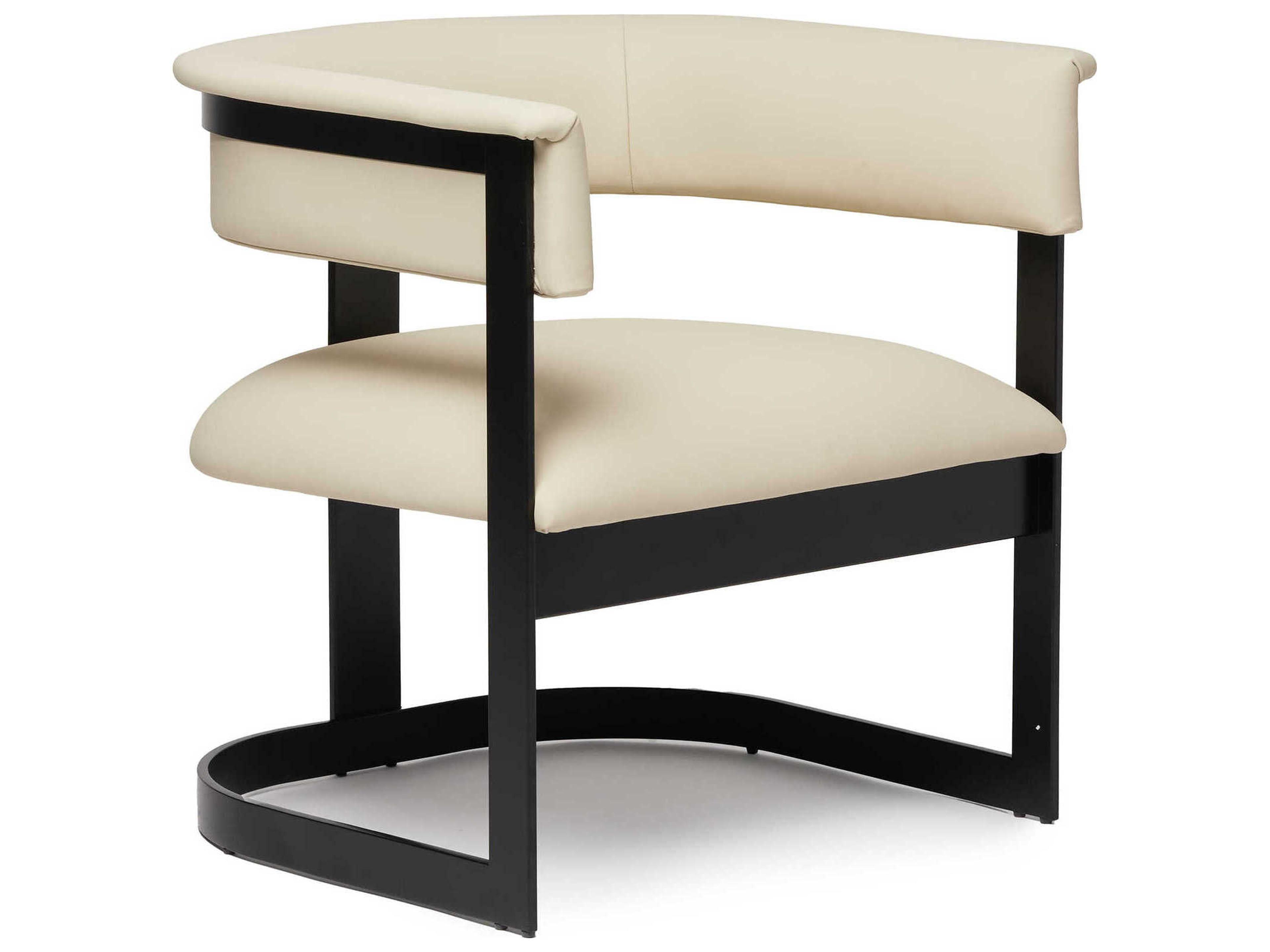 Darcy Black Leather Accent Chair