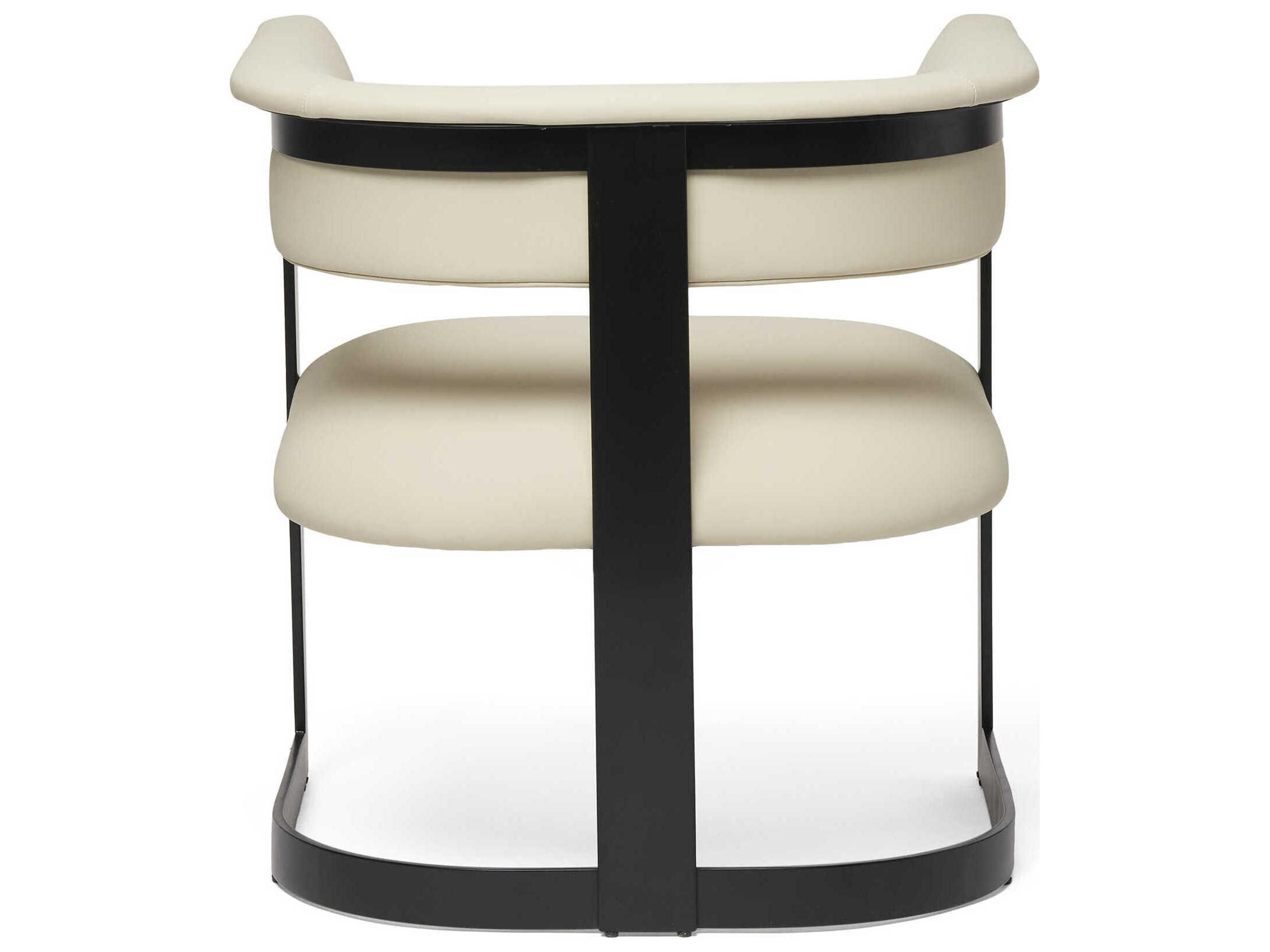 Interlude Home Darcy Black Leather Accent Chair