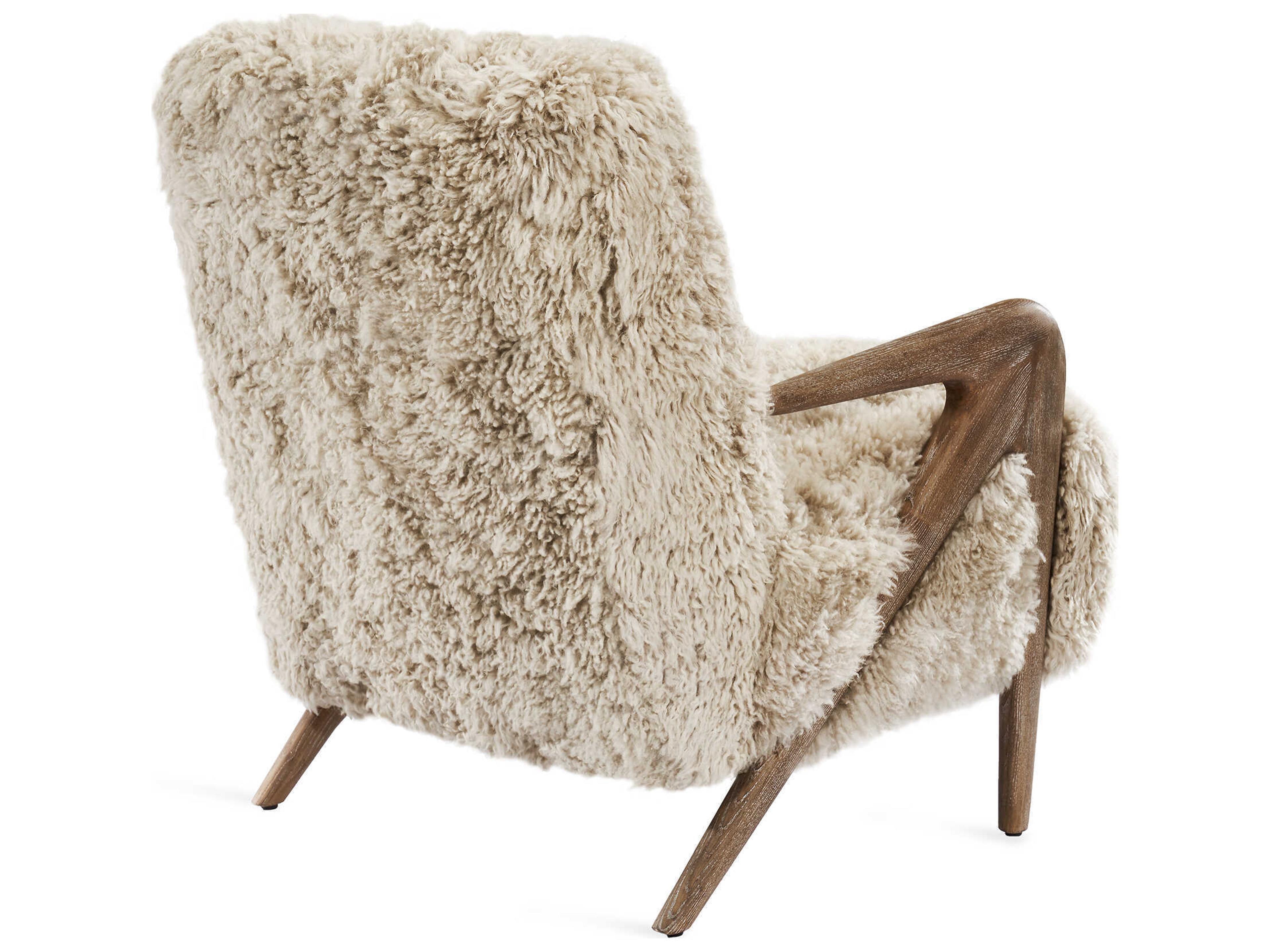 Interlude Home Angelica Brown Leather Accent Chair