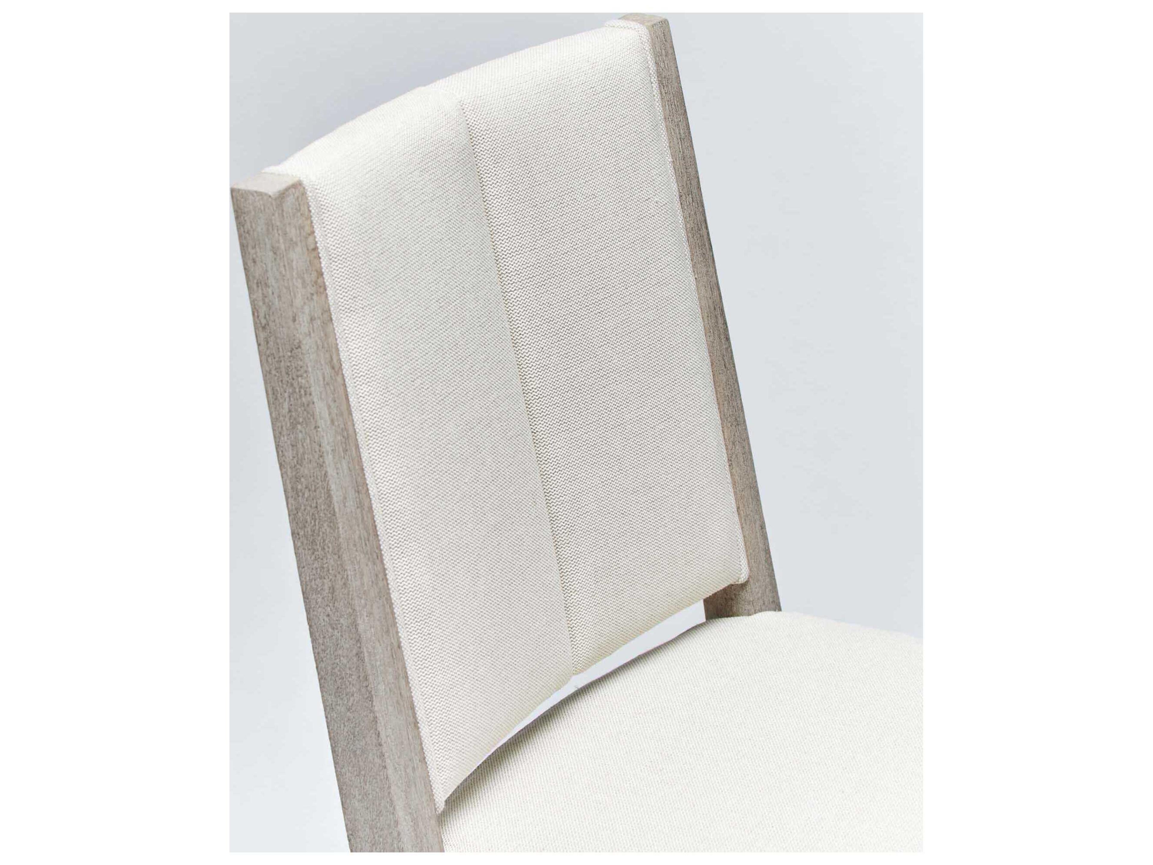 Interlude Home Largo Mahogany Wood Gray Upholstered Armless Dining Chair