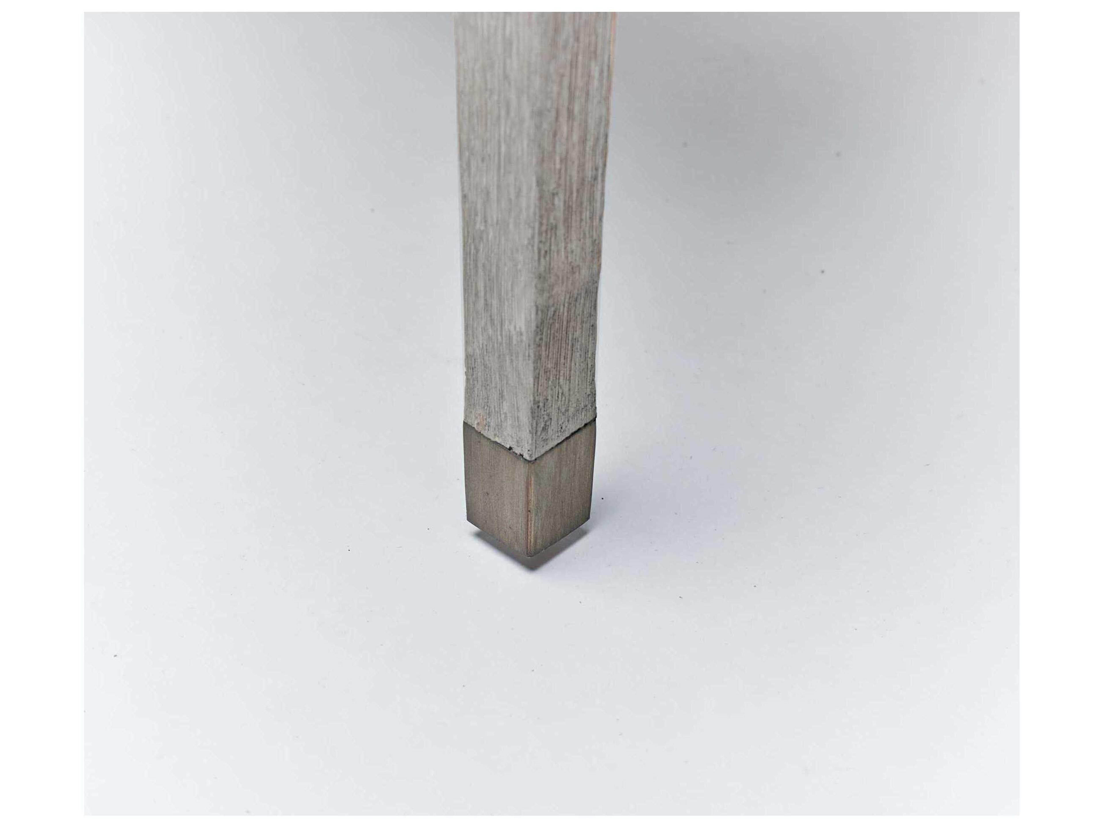 Interlude Home Largo Mahogany Wood Gray Upholstered Armless Dining Chair