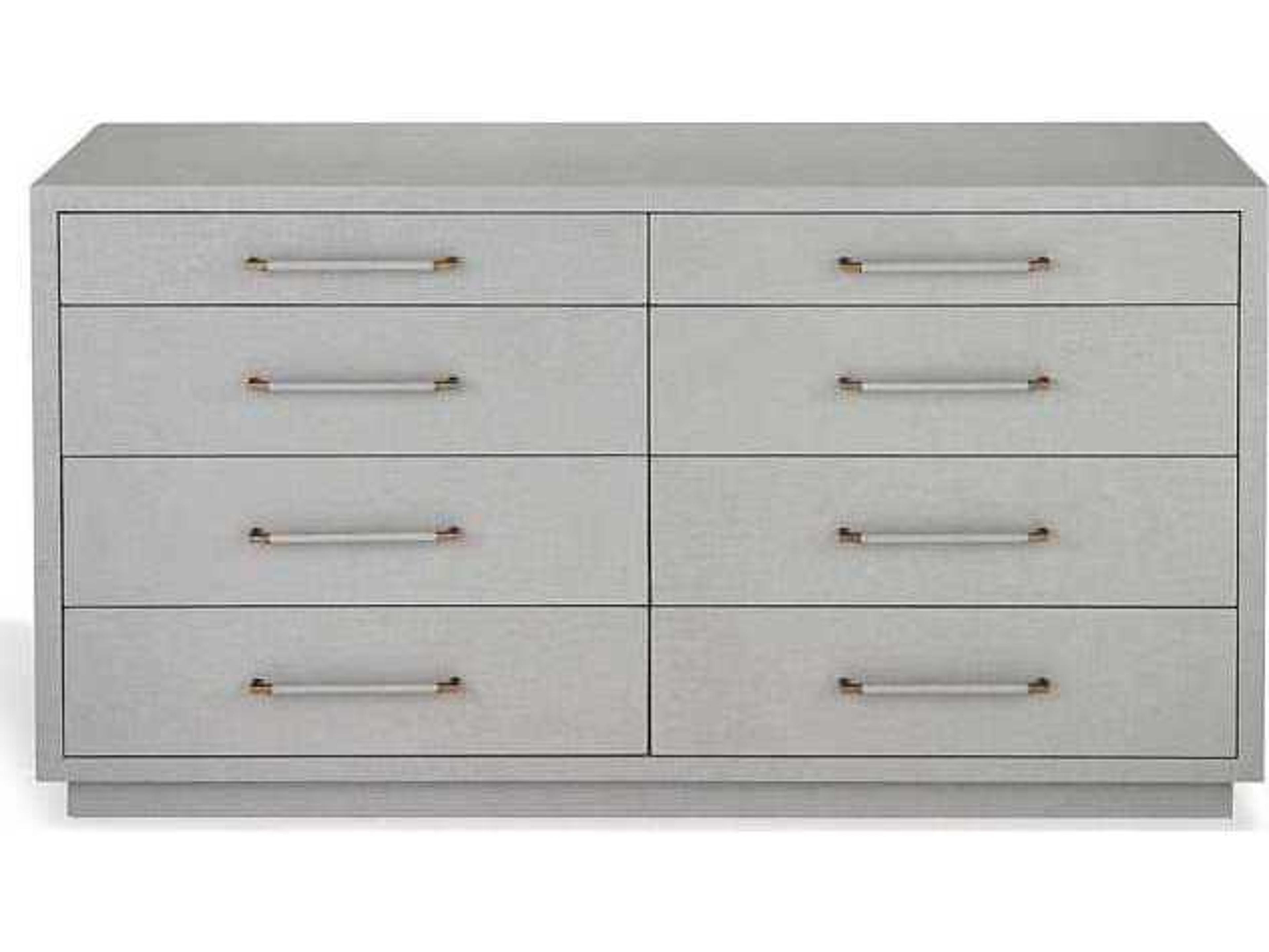 Interlude Home Taylor 8-Drawers Gray Double Dresser