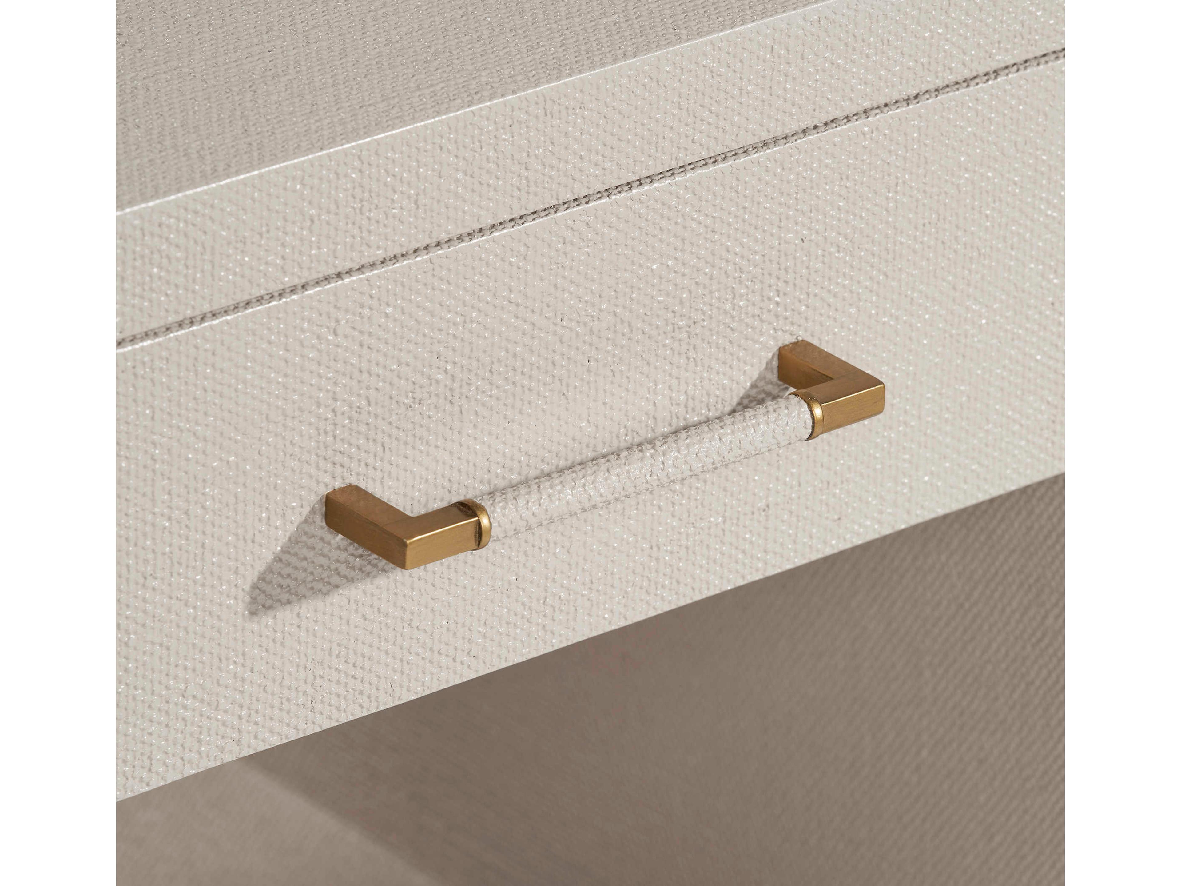 Interlude Home Taylor 2-Drawers Beige Chest Nightstand