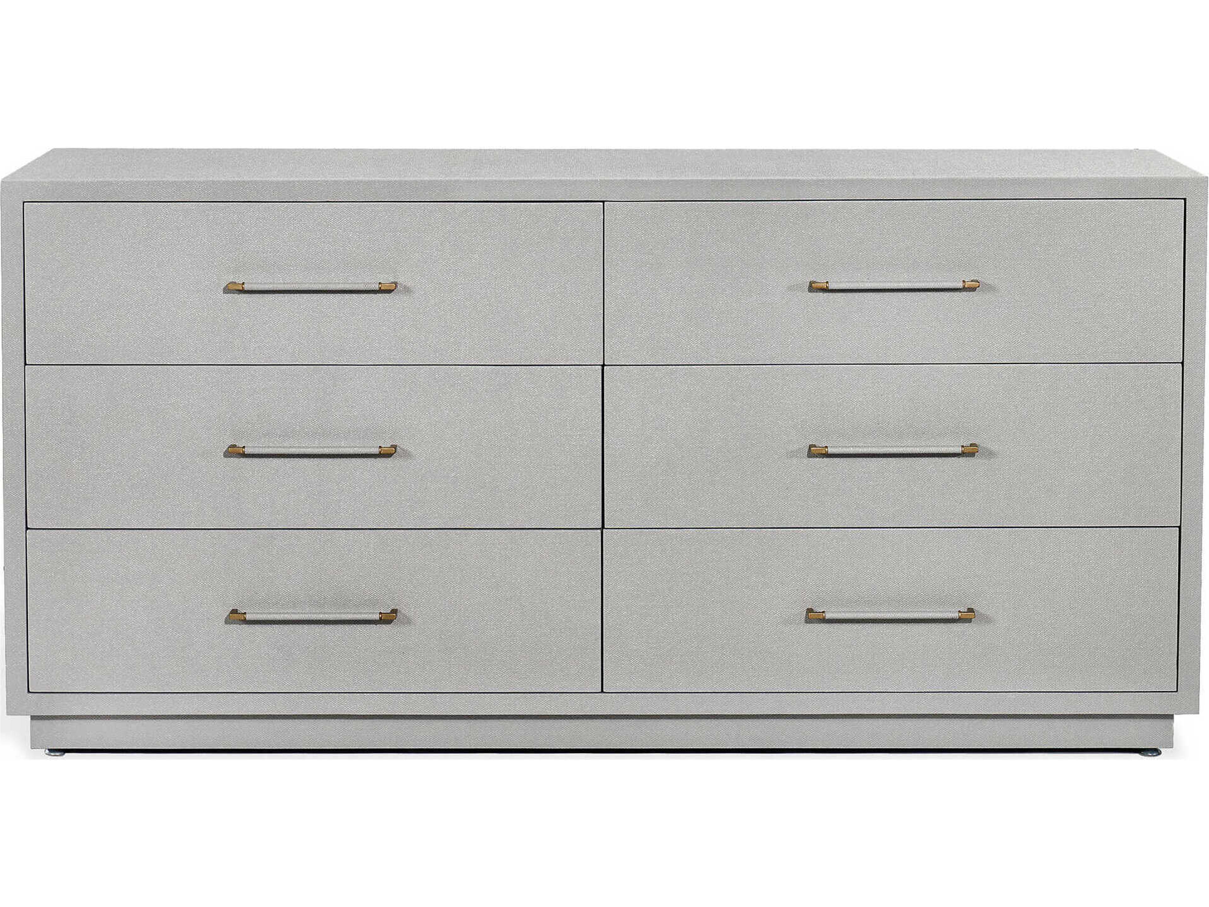 Interlude Home Taylor 6-Drawers Gray Double Dresser