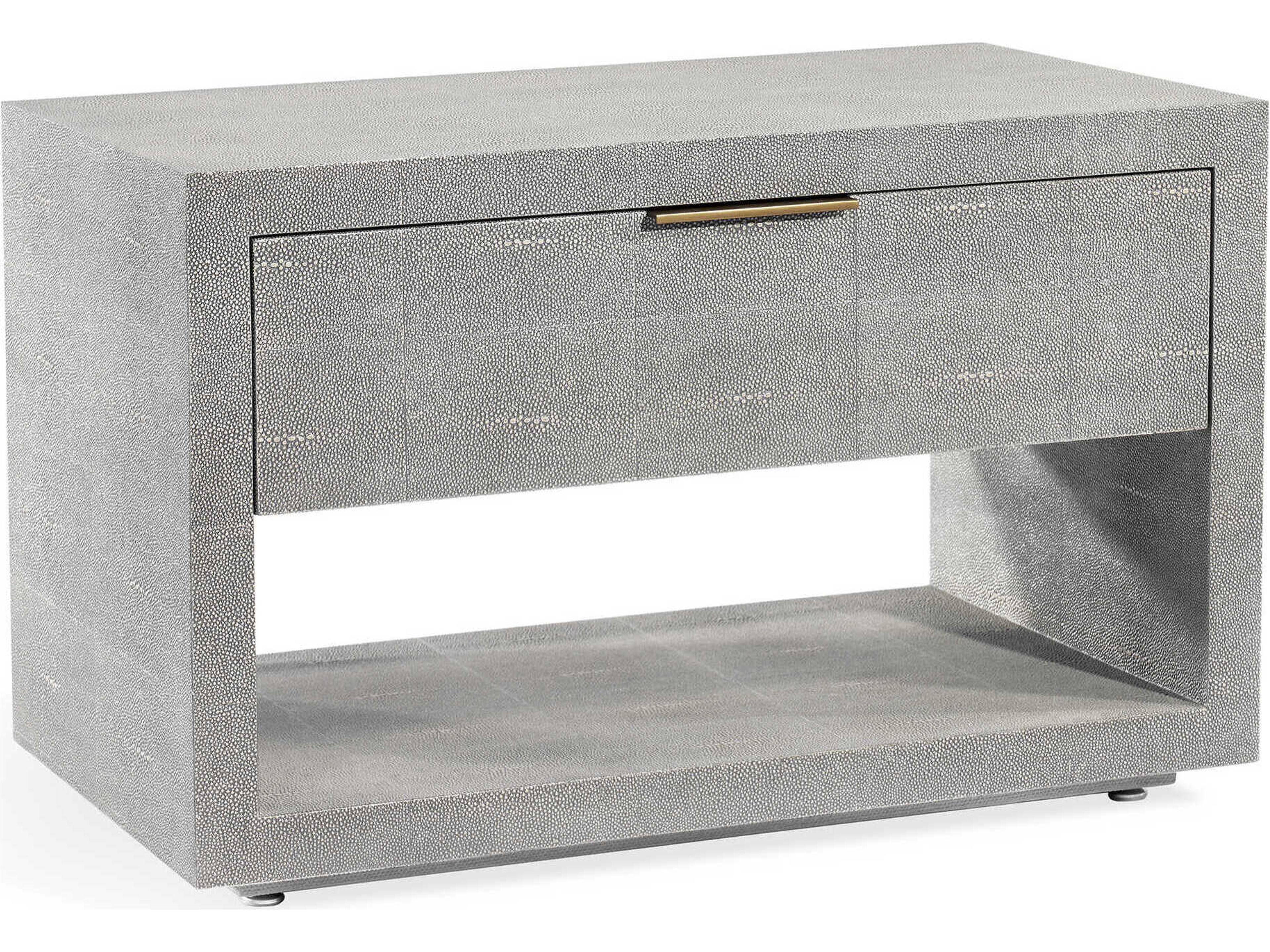 Montaigne 1-Drawer Gray Chest Nightstand