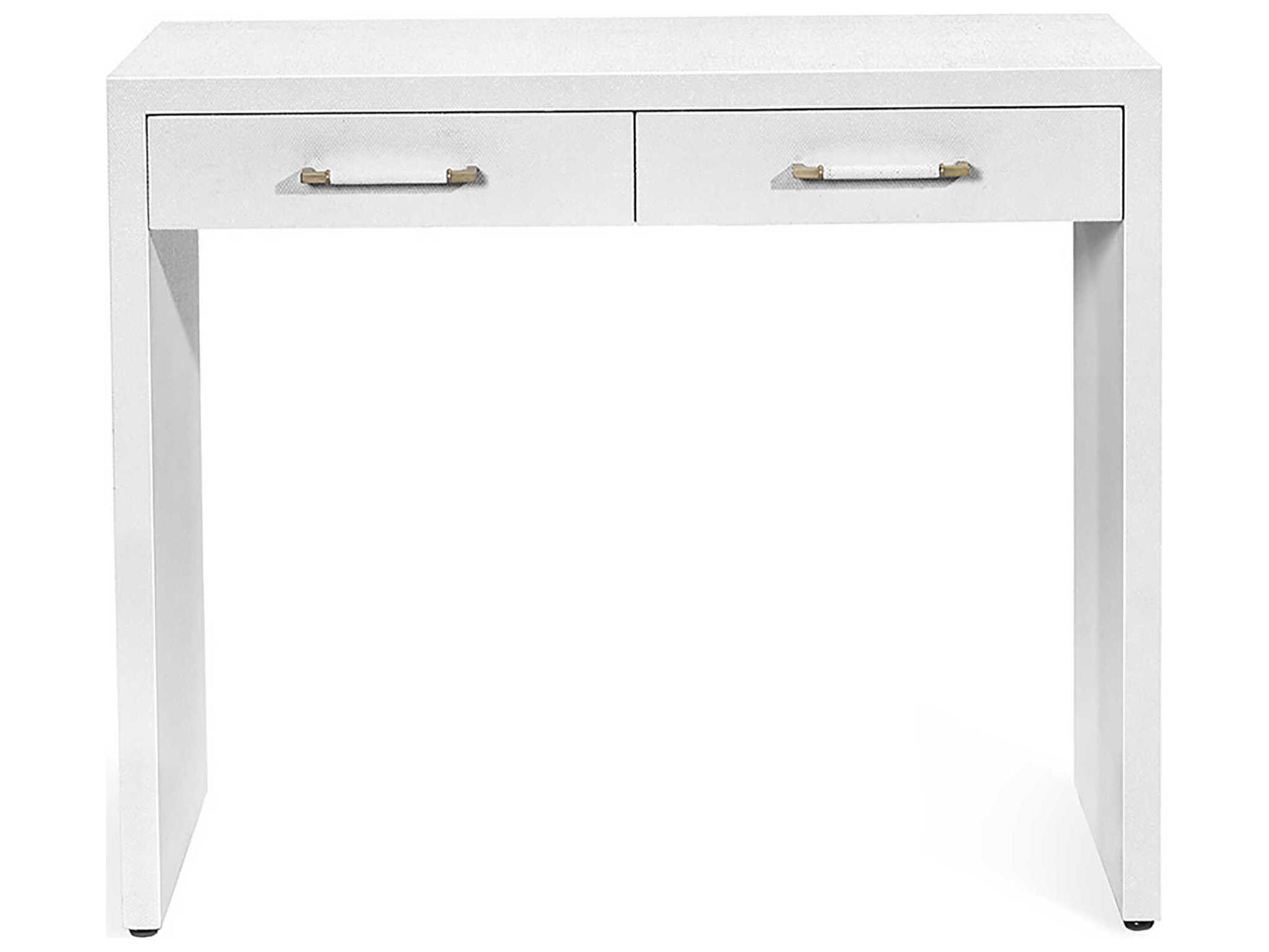 Interlude Home Taylor White Champagne Silver Secretary Desk