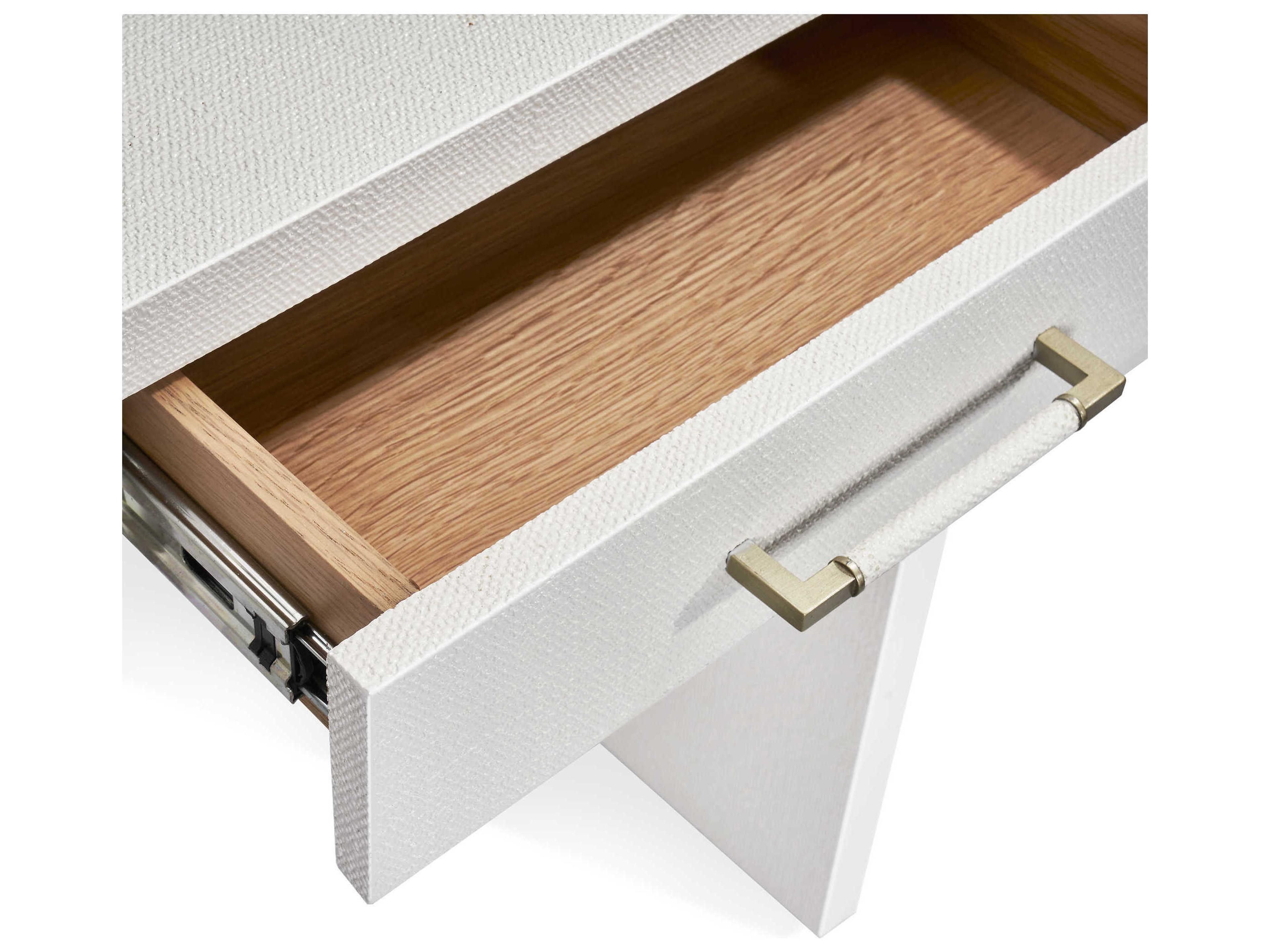 Interlude Home Taylor White Champagne Silver Secretary Desk