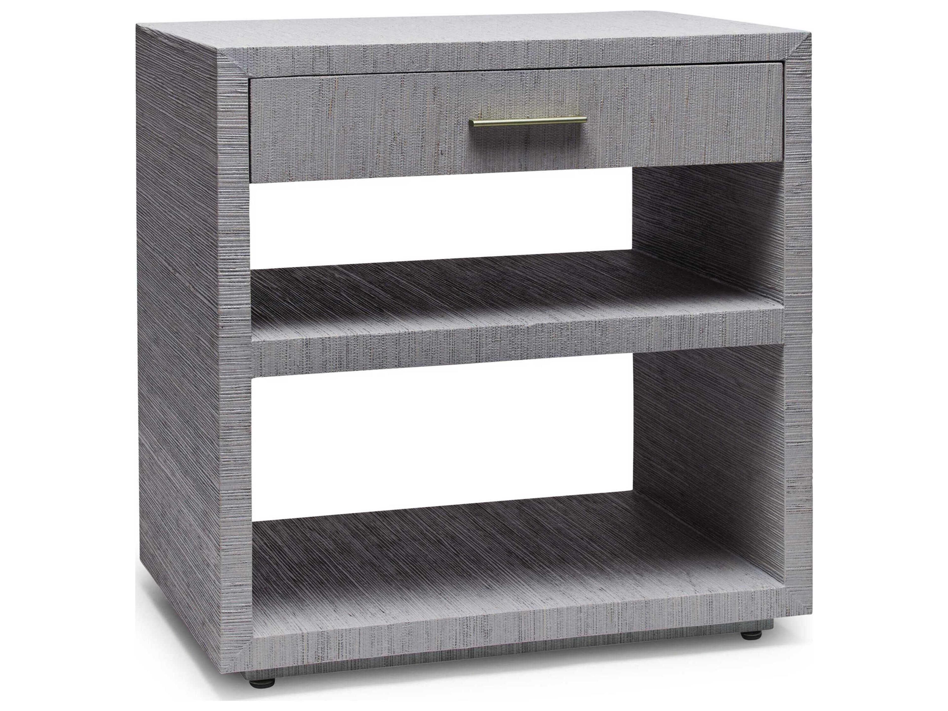 Livia 1-Drawer Gray Chest Nightstand