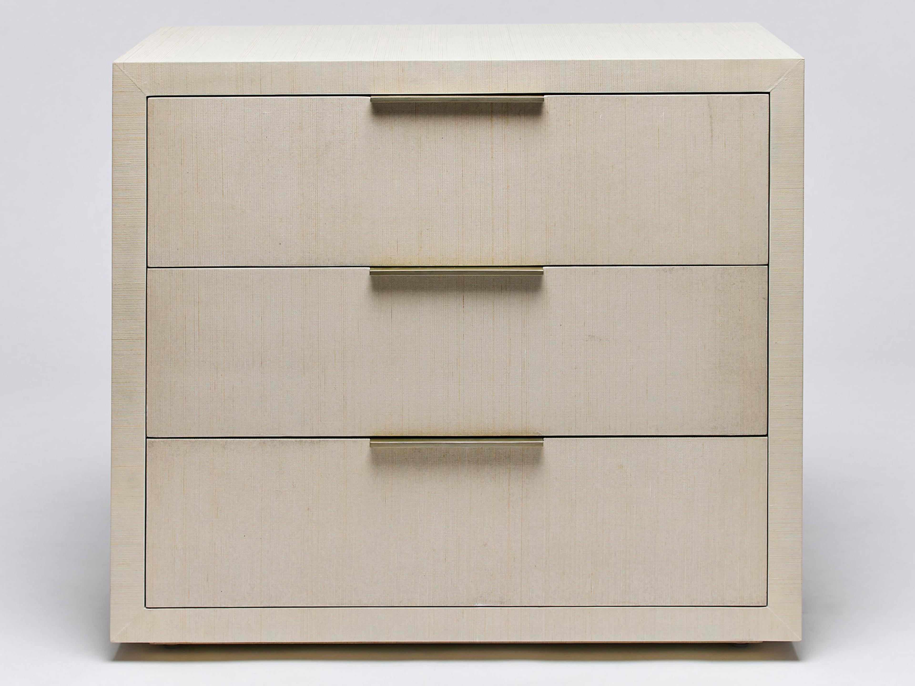 Interlude Home Montaigne 3-Drawers Desert Champagne Silver Beige Accent Chest