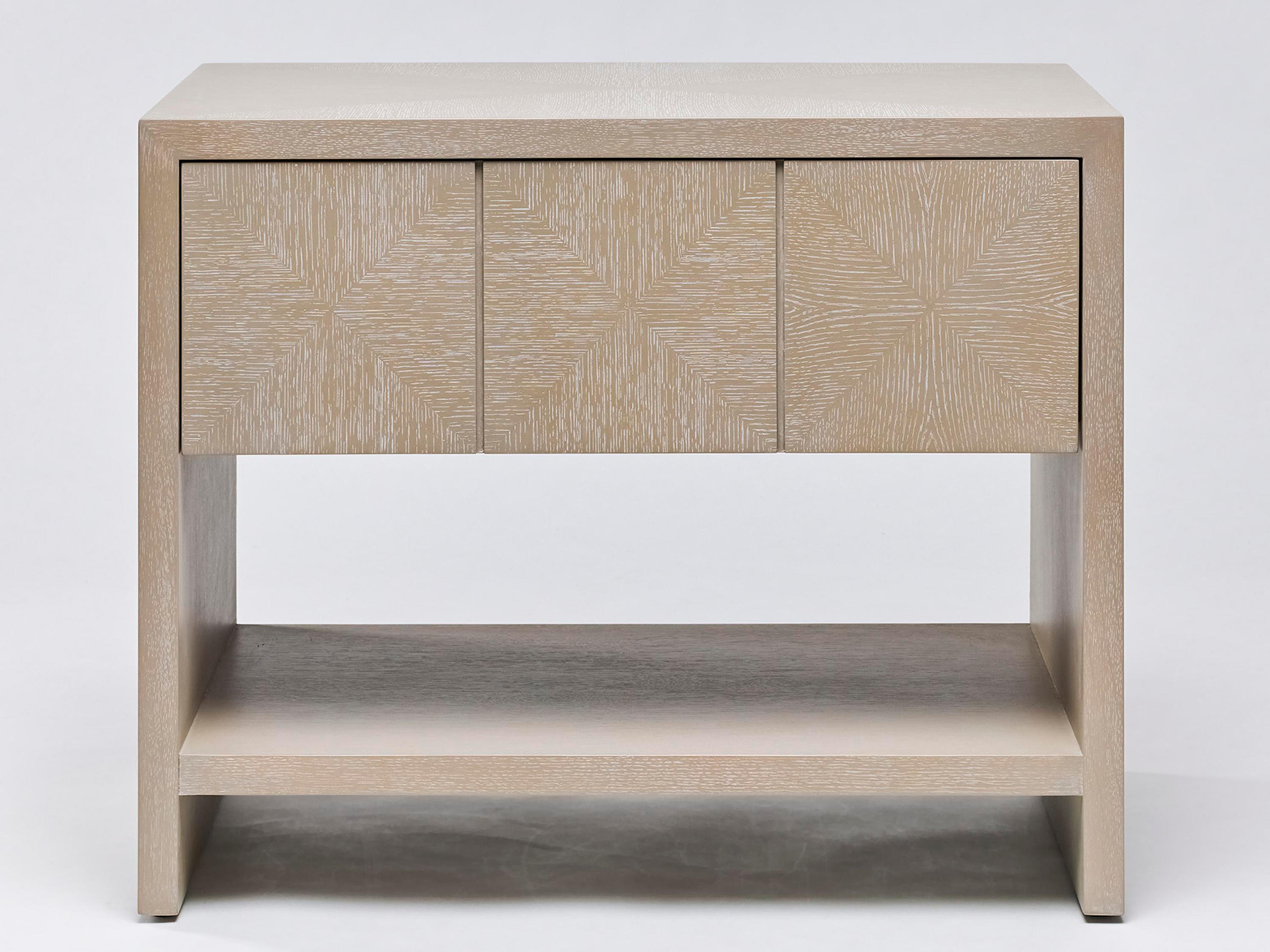 Interlude Home Lowell 1-Drawer Gray Oak Wood Chest Nightstand