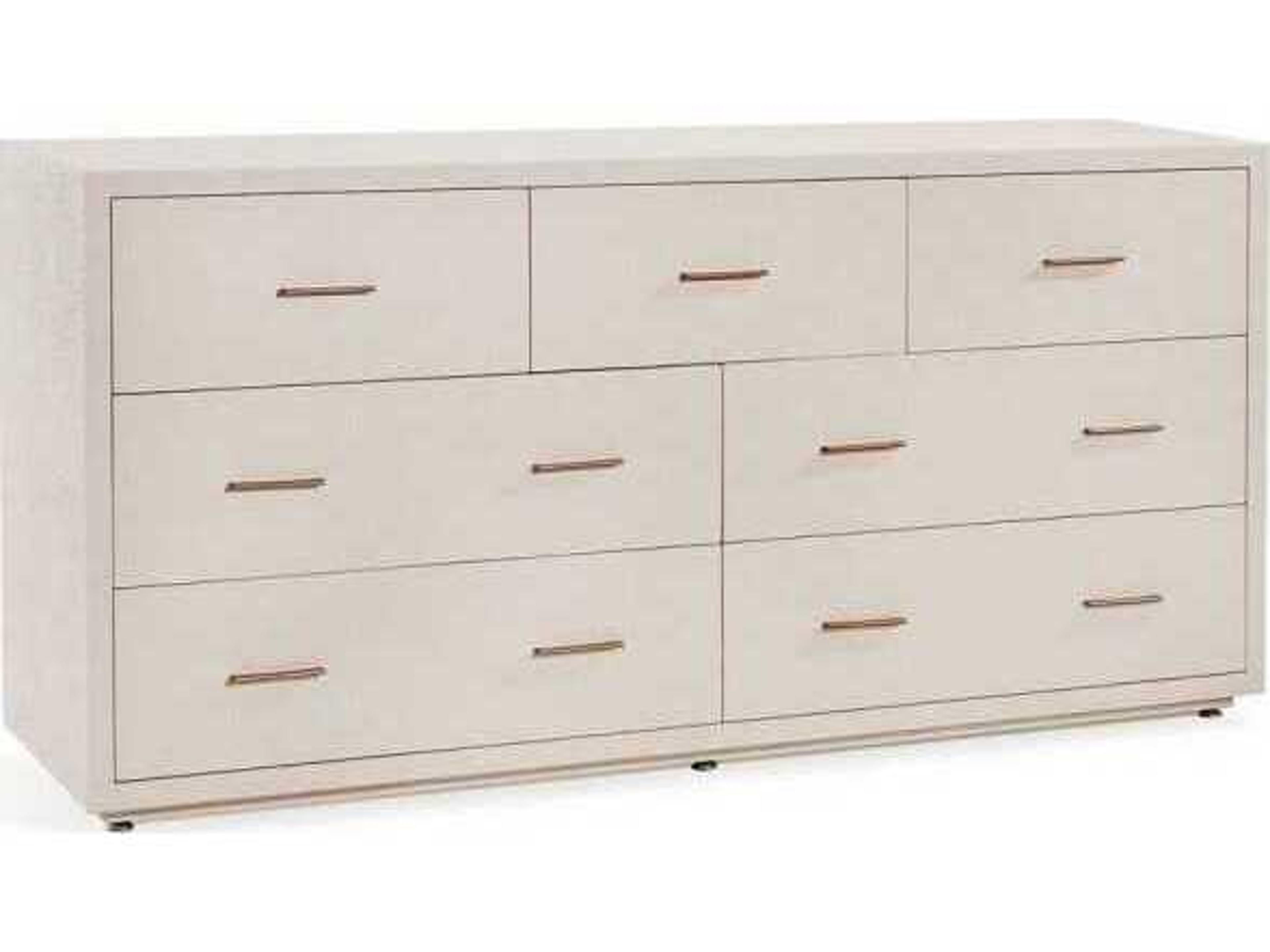 Livia 7-Drawers Beige Double Dresser