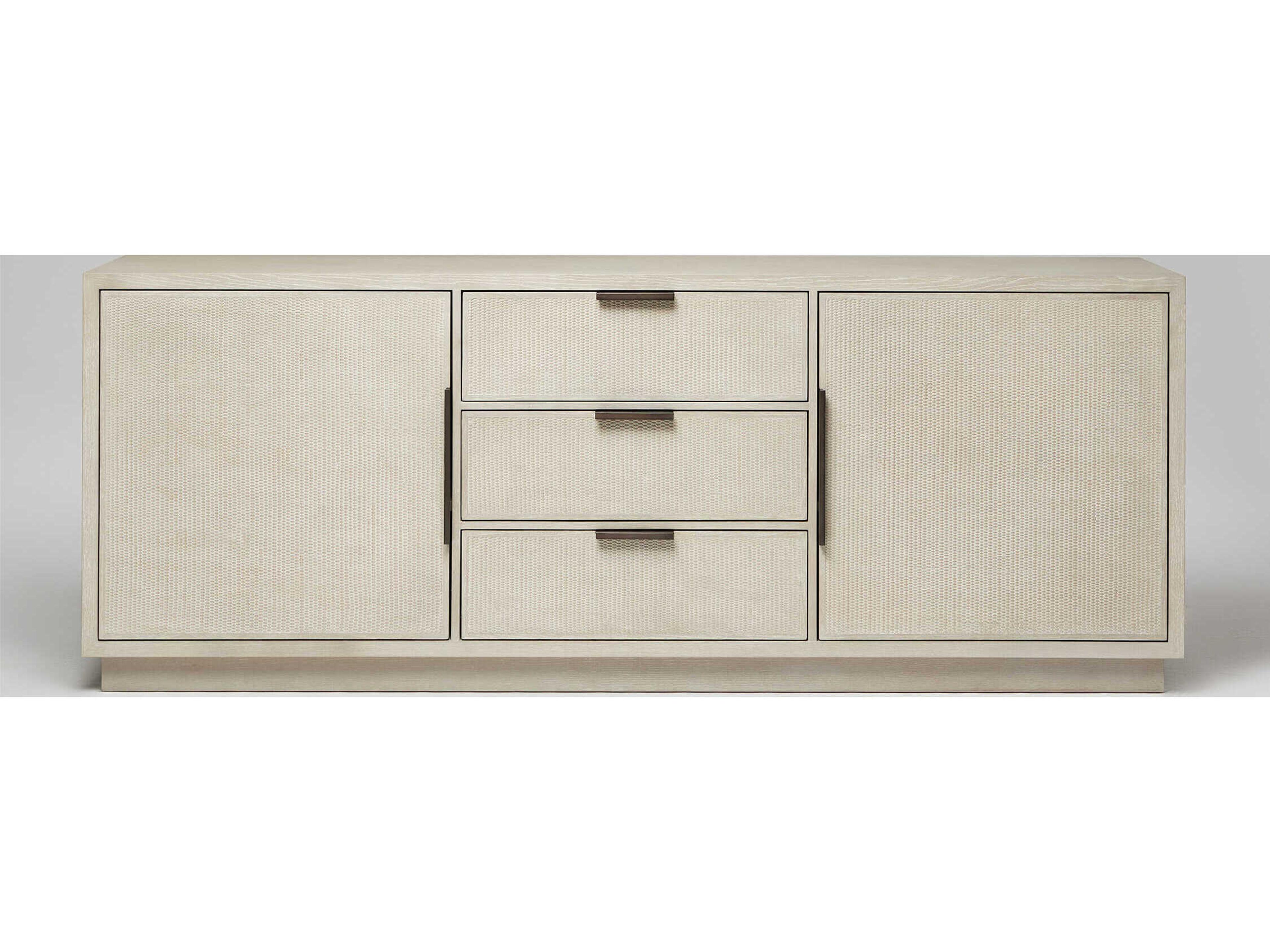 Interlude Home Holmes 84" Oak Wood Cliffside Vintage Bronze Sideboard
