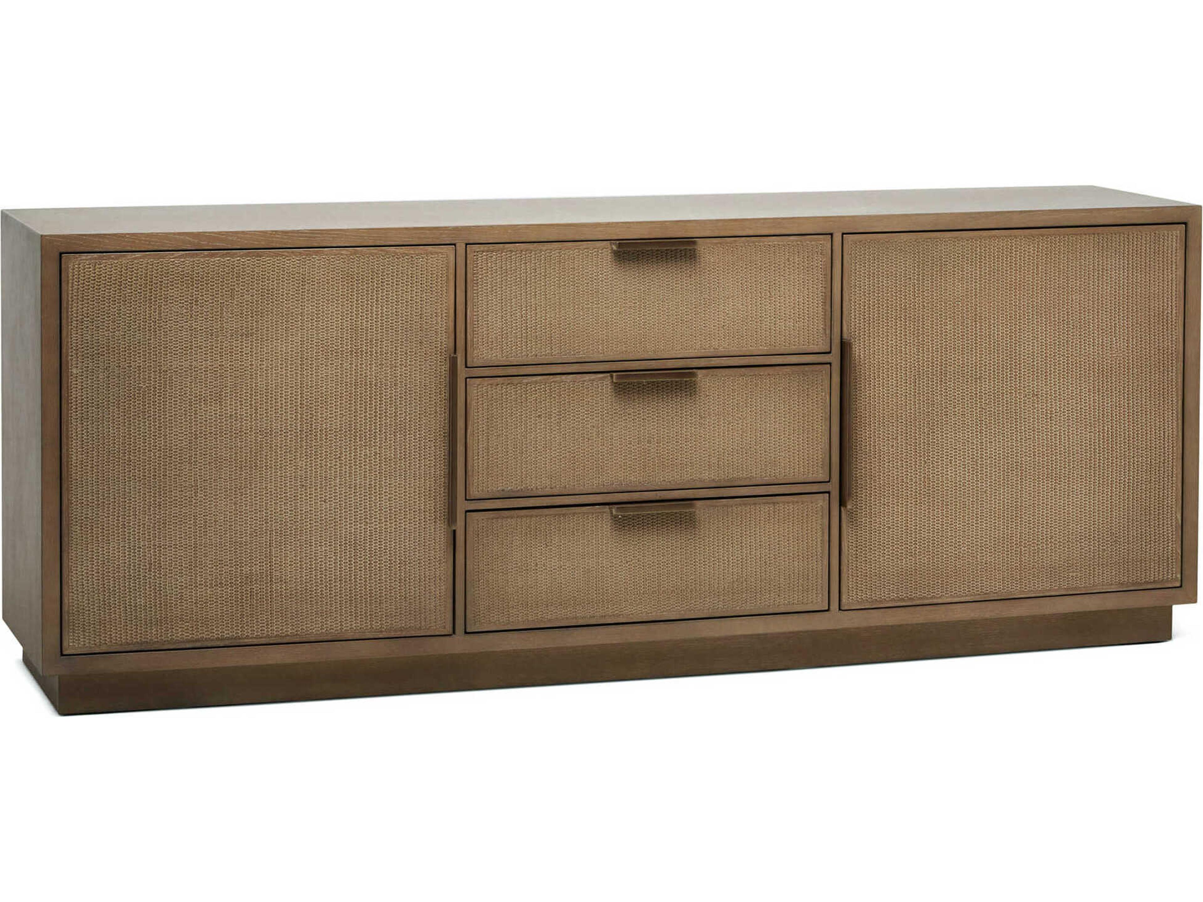 Holmes 84" Oak Wood Harvest Vintage Bronze Sideboard