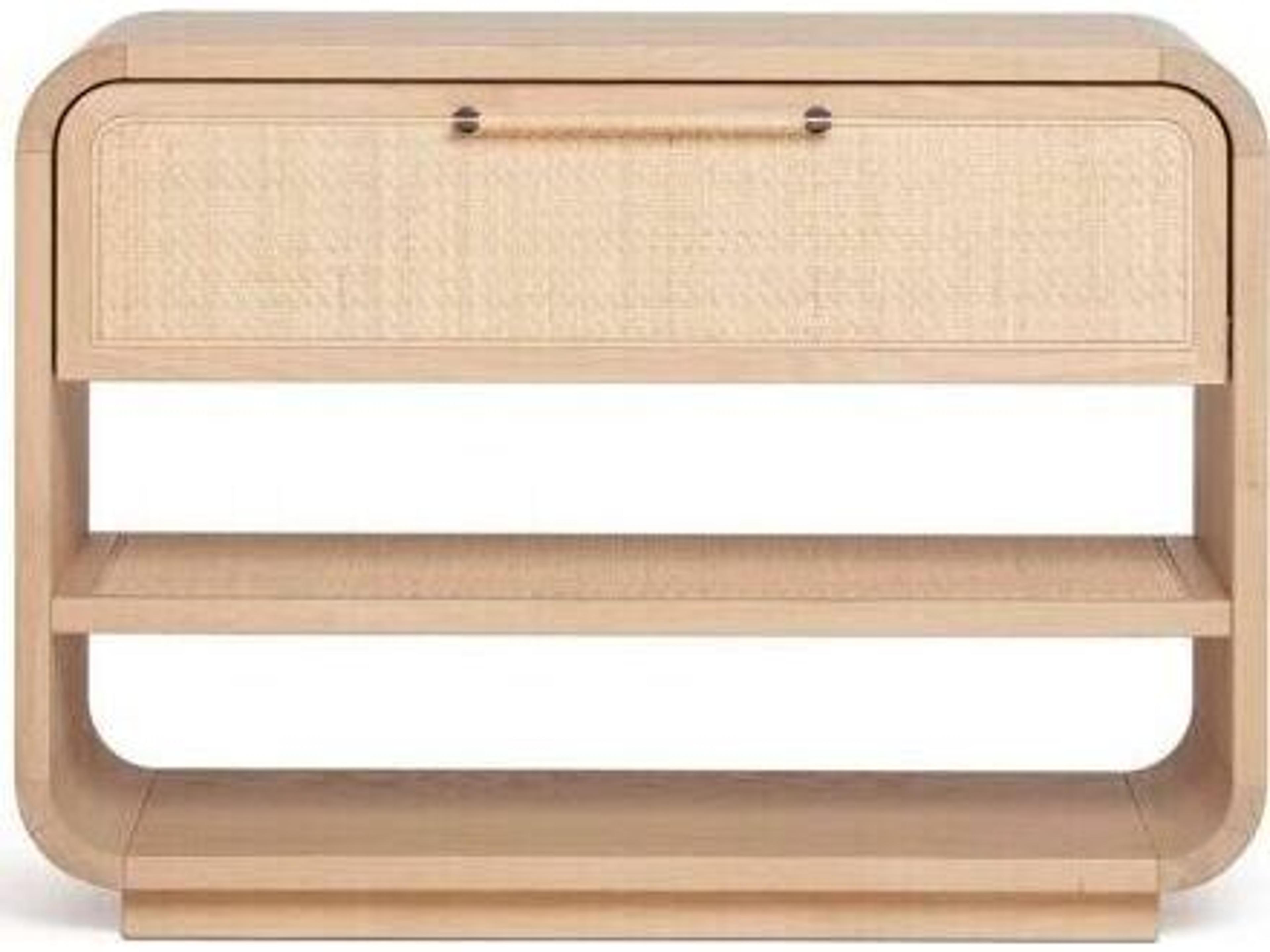 Interlude Home Marsh 1-Drawer Natural Oak Wood Nightstand