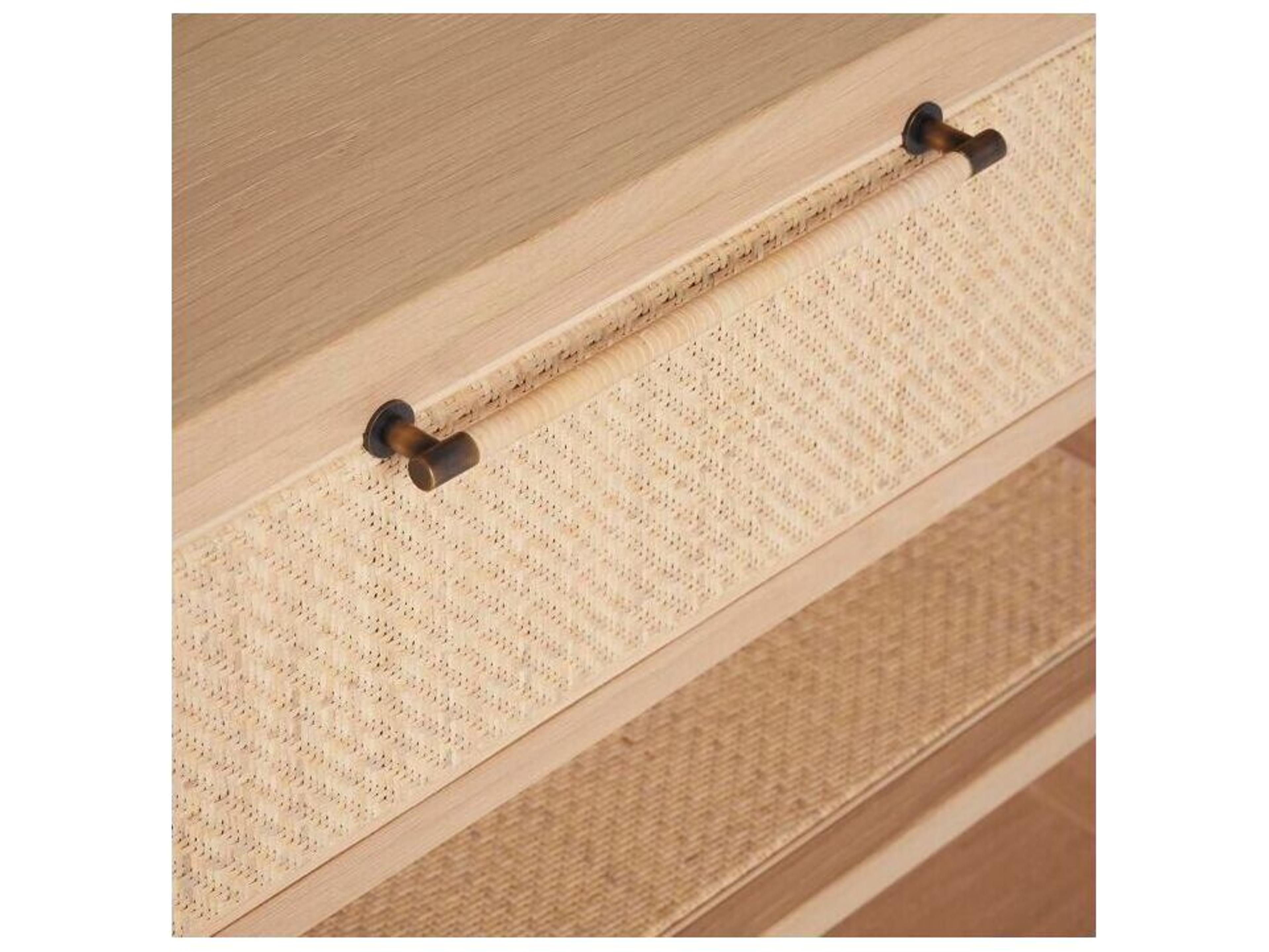 Interlude Home Marsh 1-Drawer Natural Oak Wood Nightstand