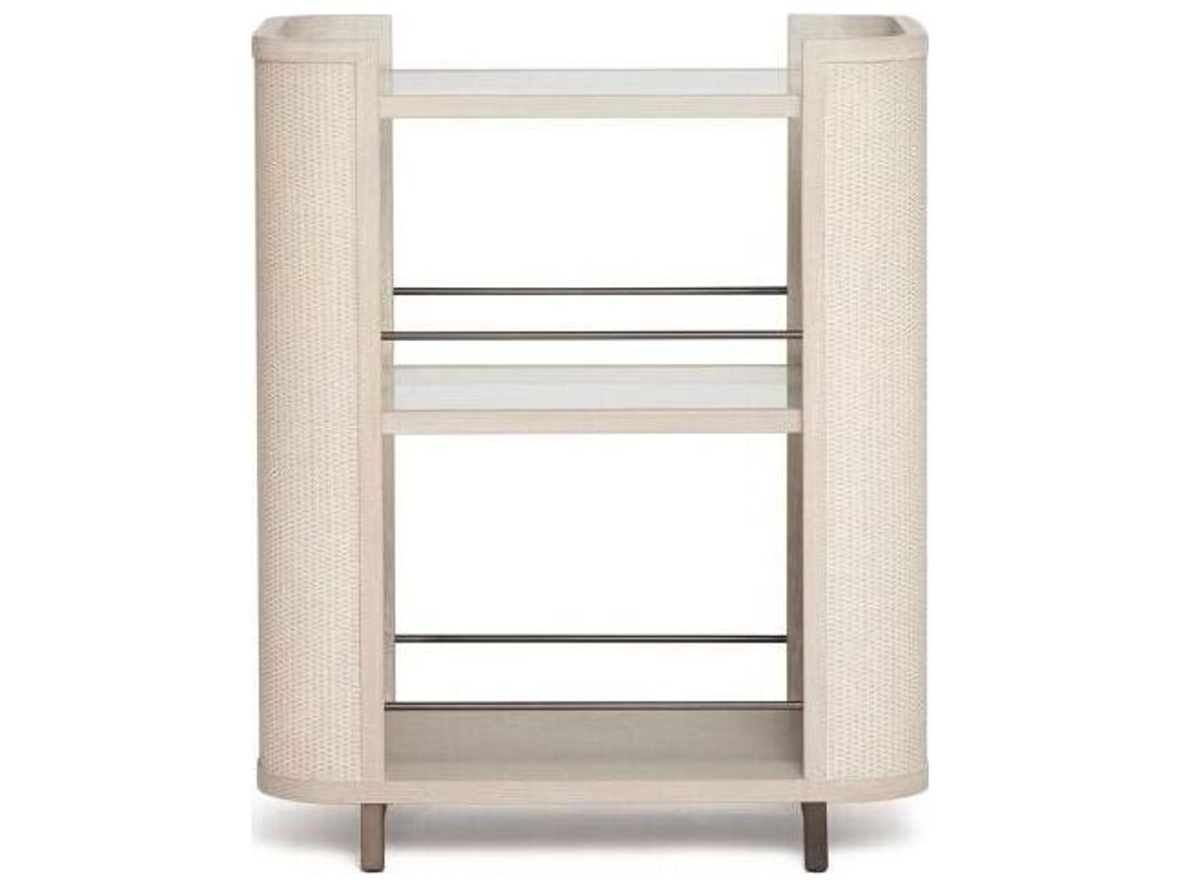 Interlude Home Holmes Glass Cliffside Classic Bronze Clear Bar Cart