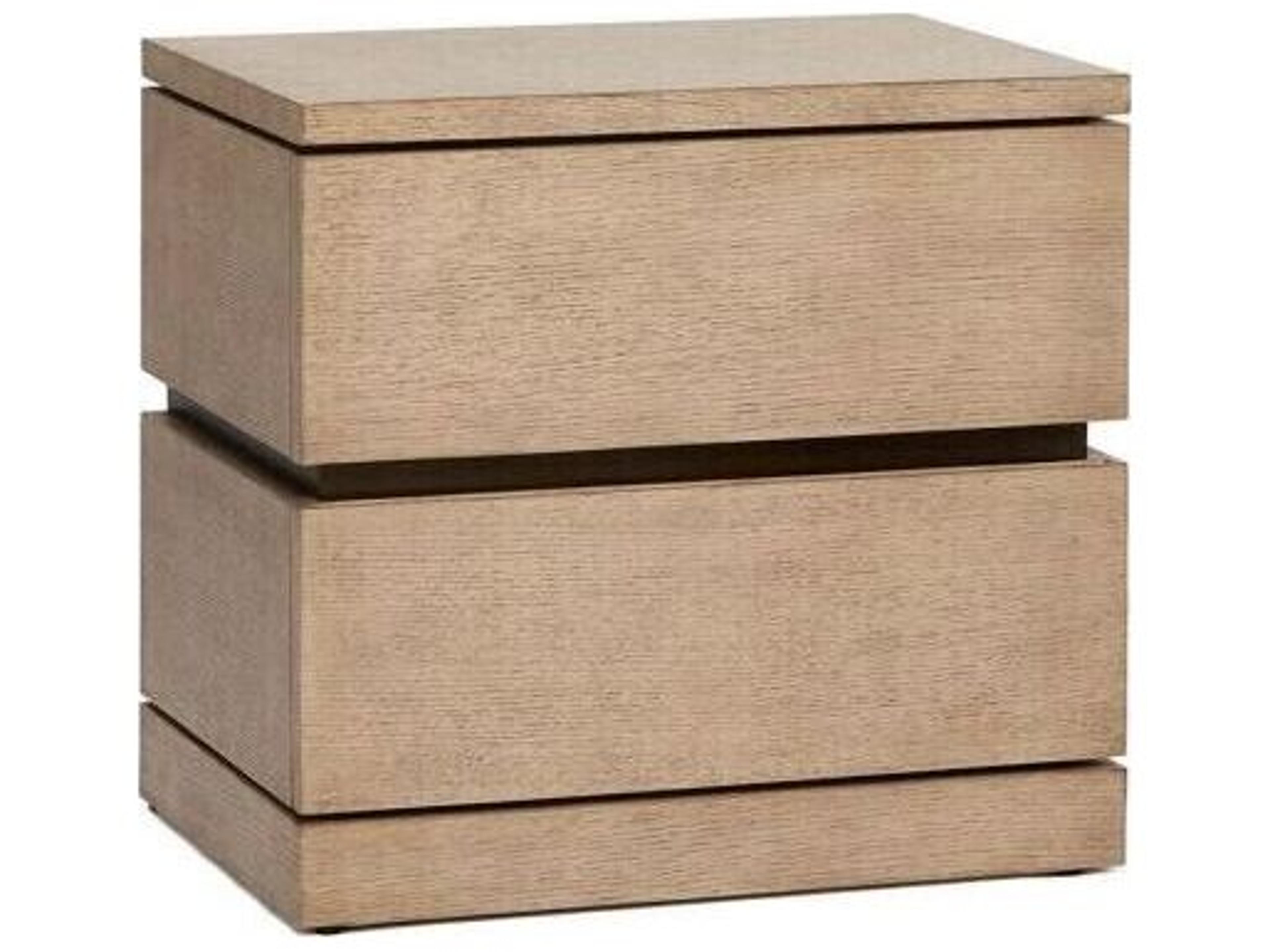 Bolton 2-Drawers Natural Oak Wood Nightstand