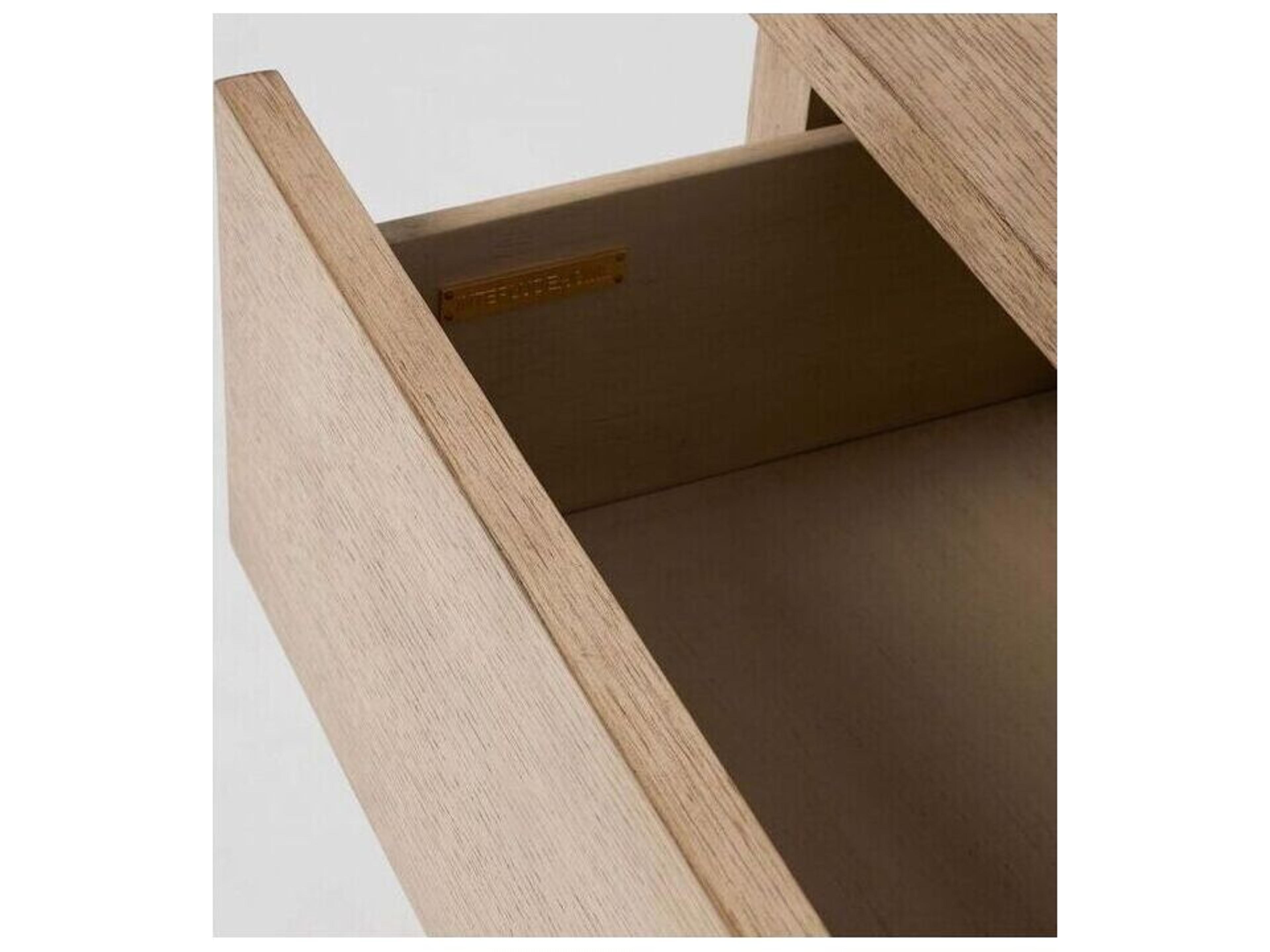 Interlude Home Bolton 2-Drawers Natural Oak Wood Nightstand