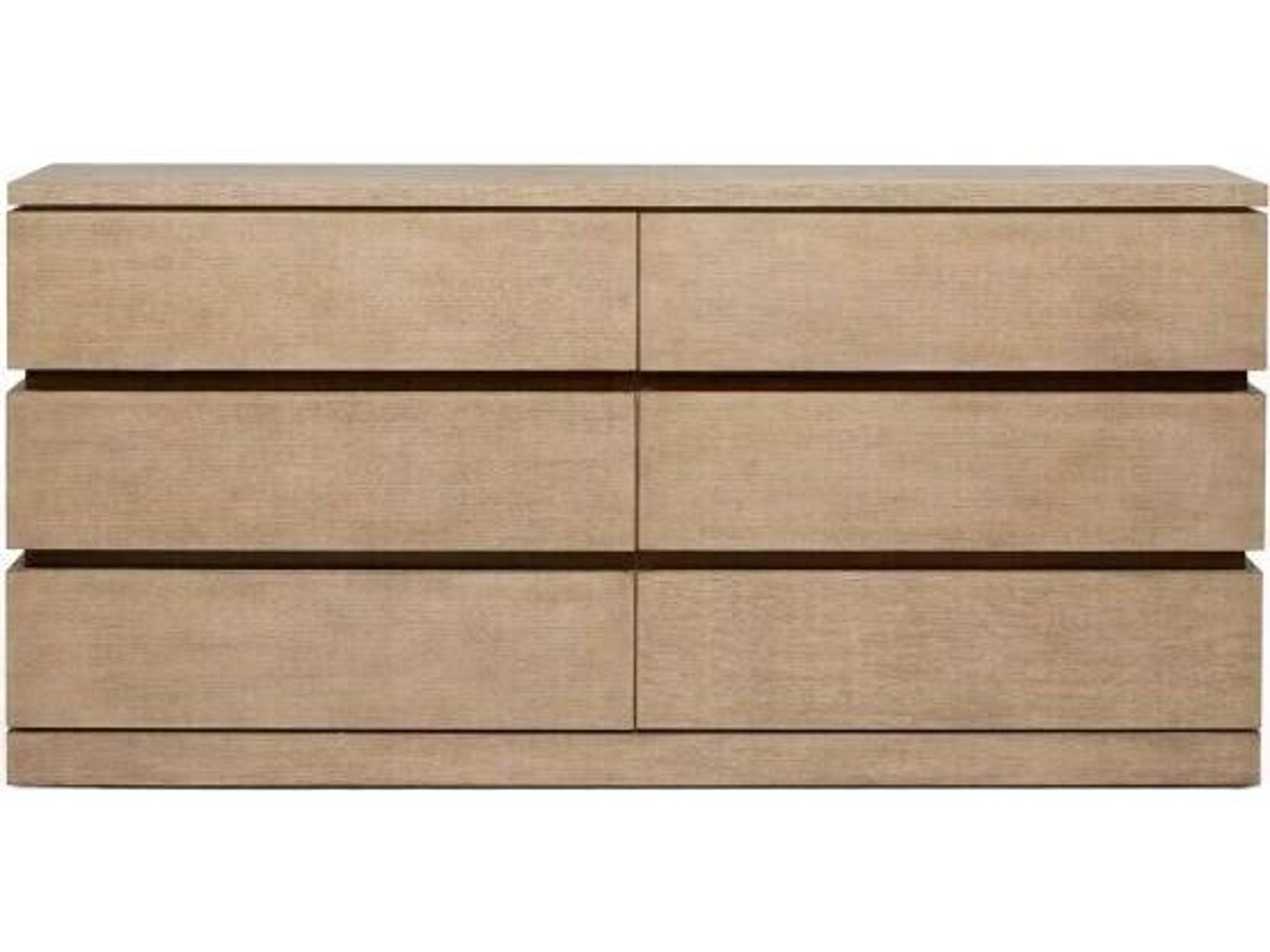 Interlude Home Bolton 6-Drawers Natural Oak Wood Double Dresser