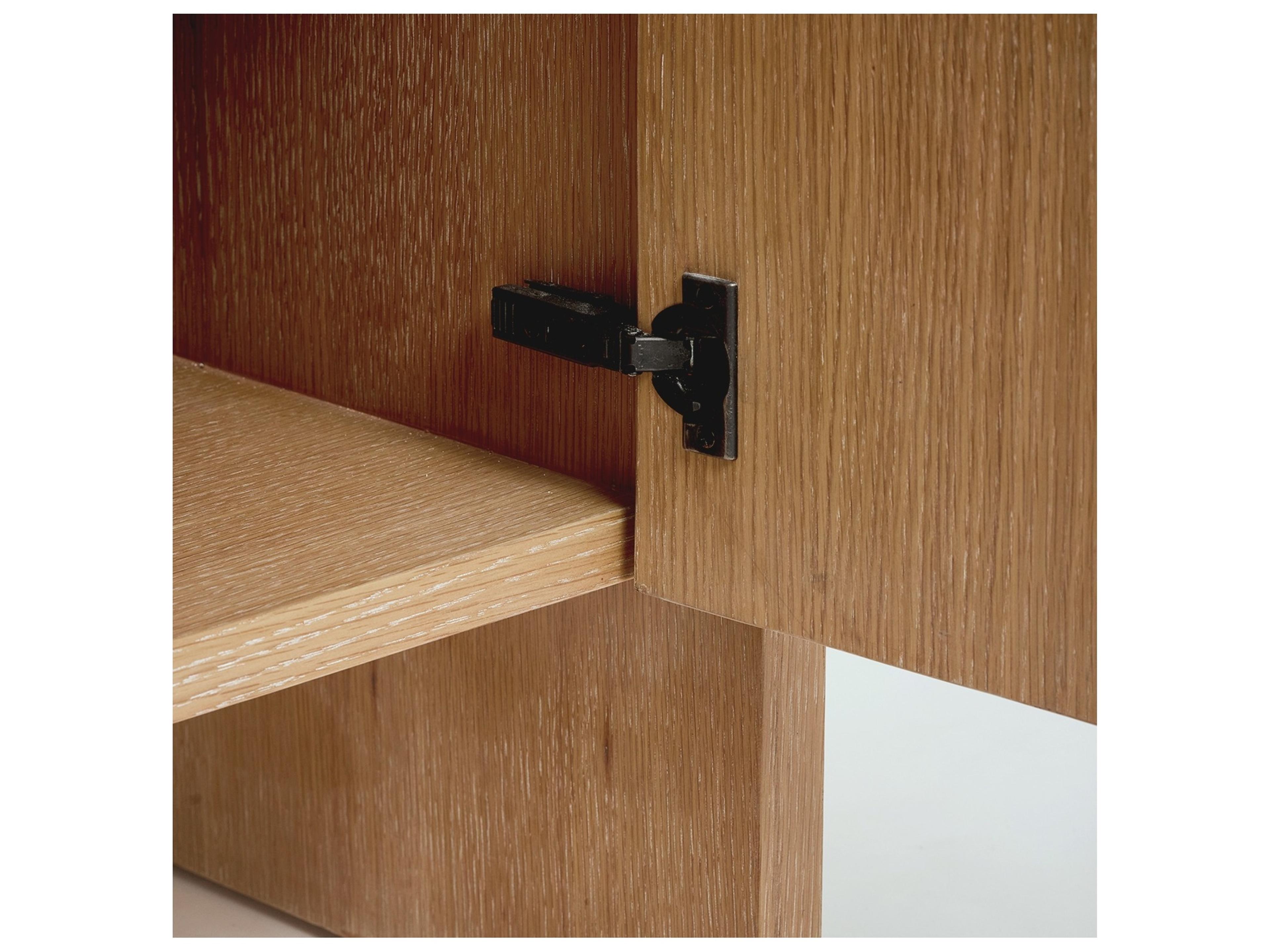 Interlude Home Louise Saddle Beige Oak Wood Accent Chest