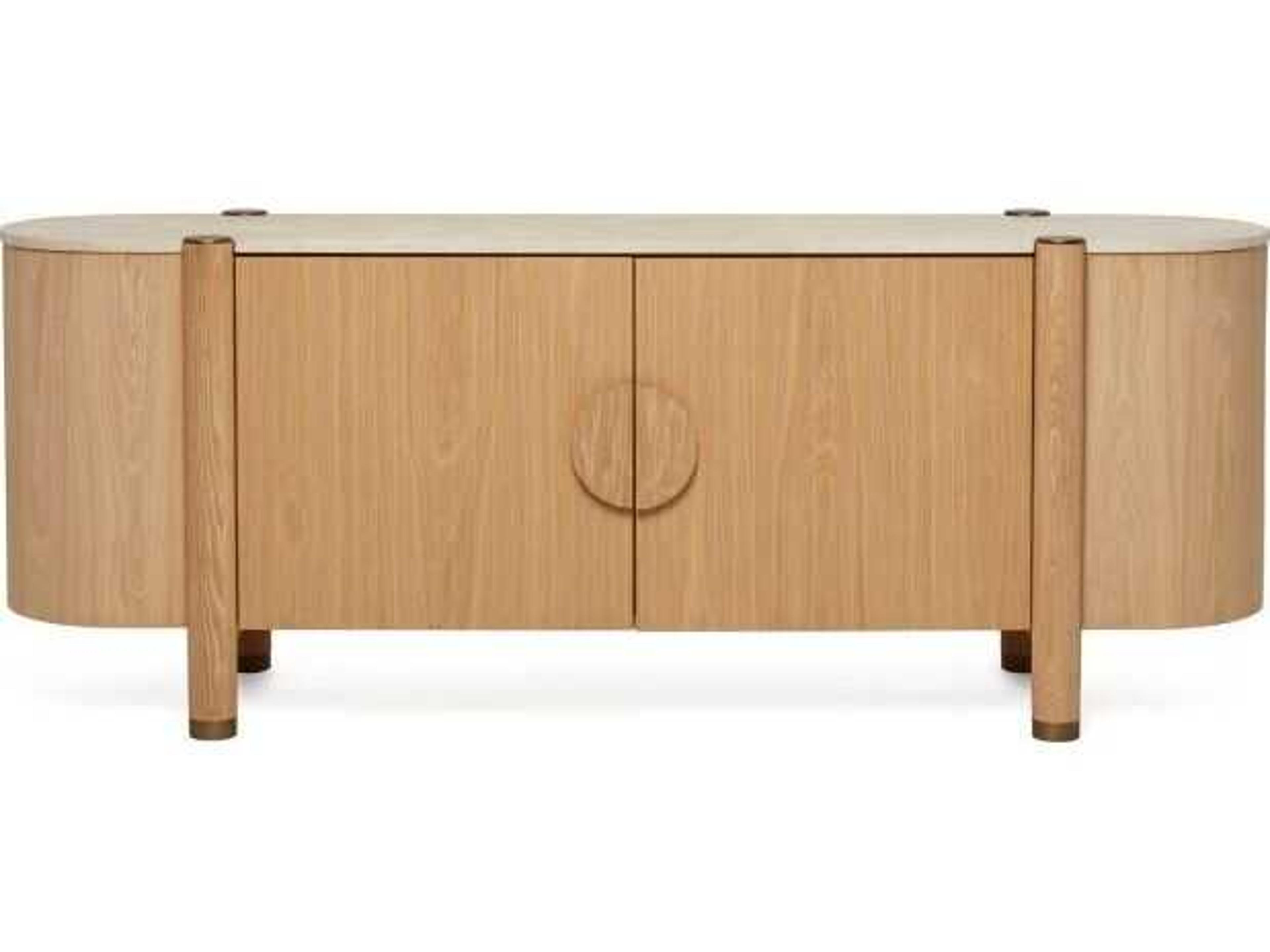 Interlude Home Thorne 84" Saddle Honey Antique Brass Media Console