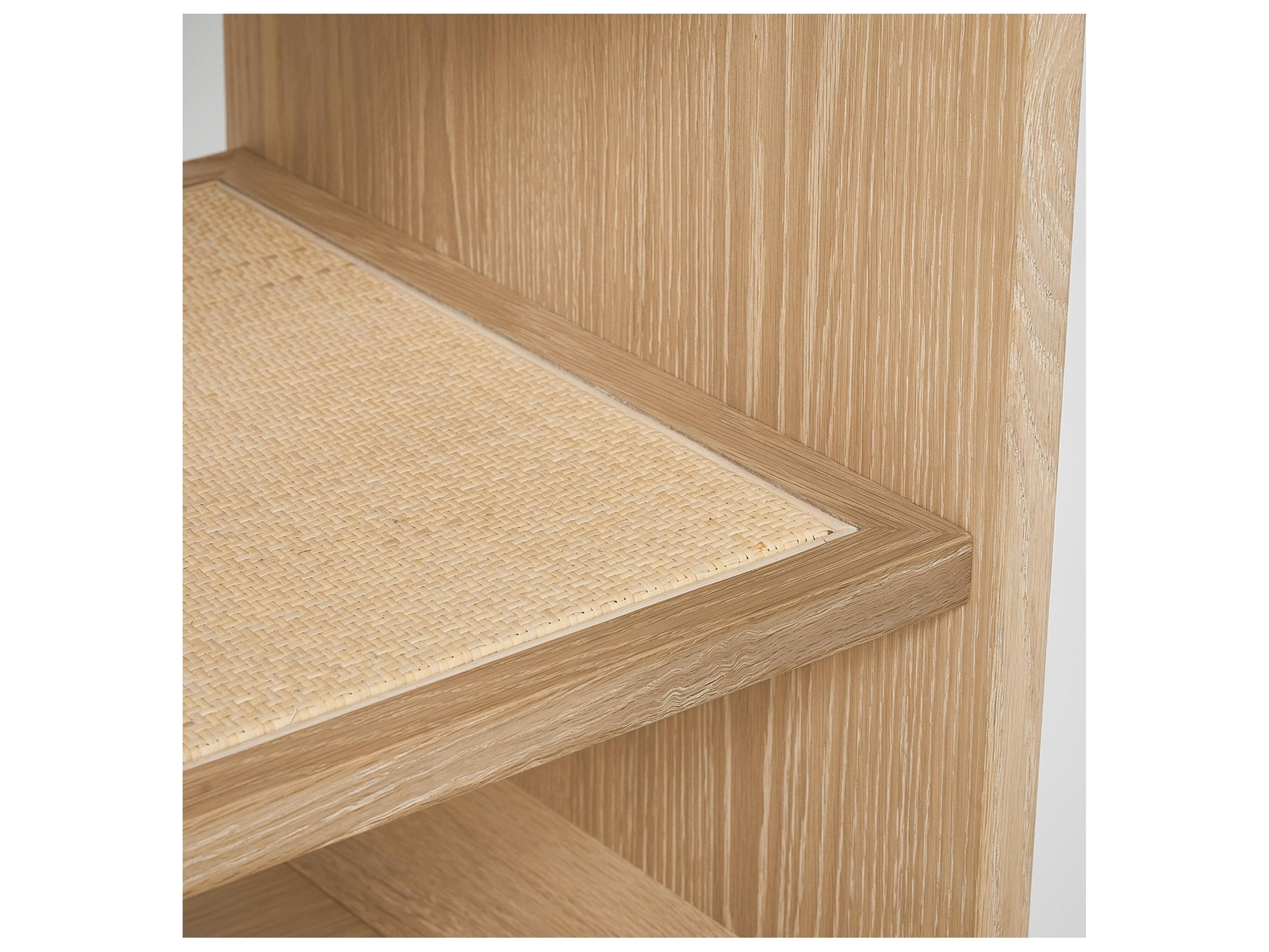 Interlude Home Marsh 1-Drawer Beige Oak Wood Nightstand