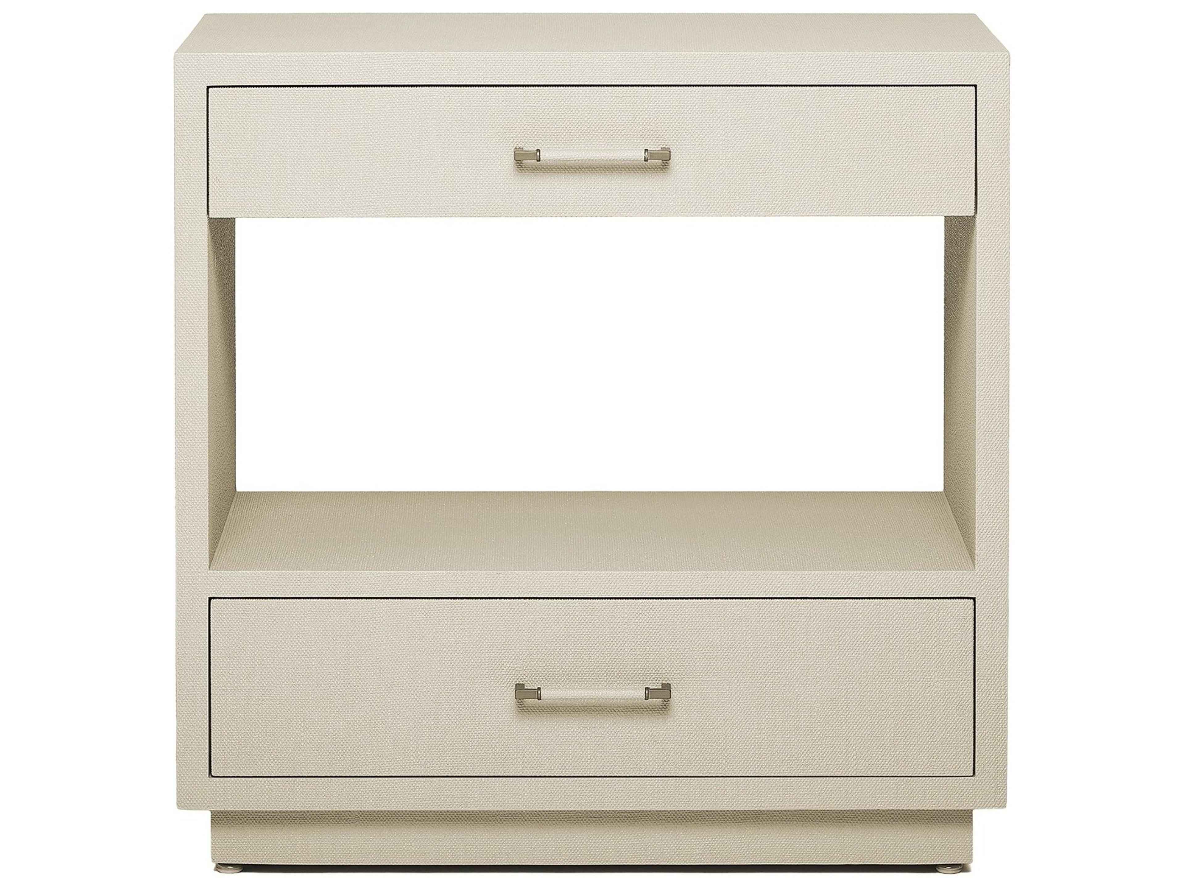 Interlude Home Taylor 2-Drawers Beige Nightstand