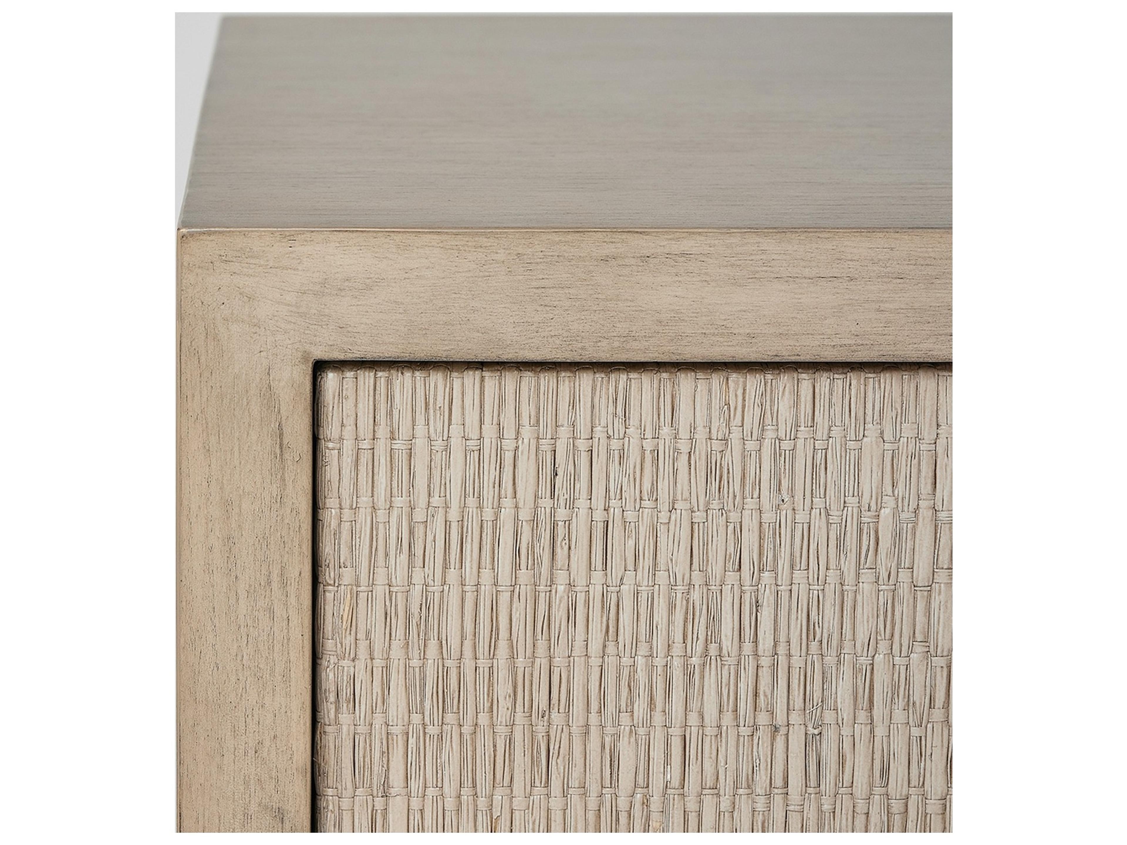 Interlude Home Harperly 2-Drawers Beige Sungkai Wood Nightstand