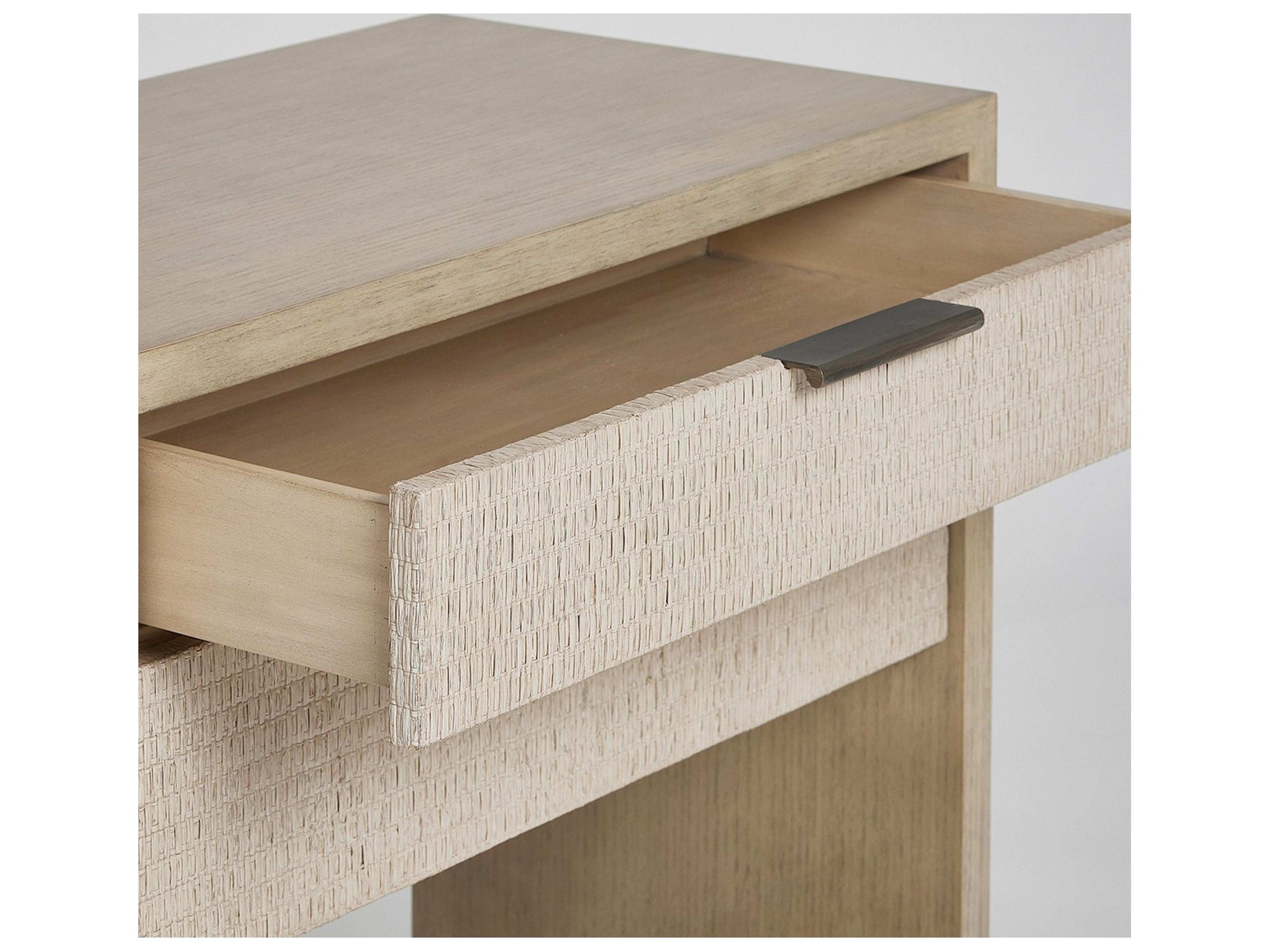 Interlude Home Harperly 2-Drawers Beige Sungkai Wood Nightstand